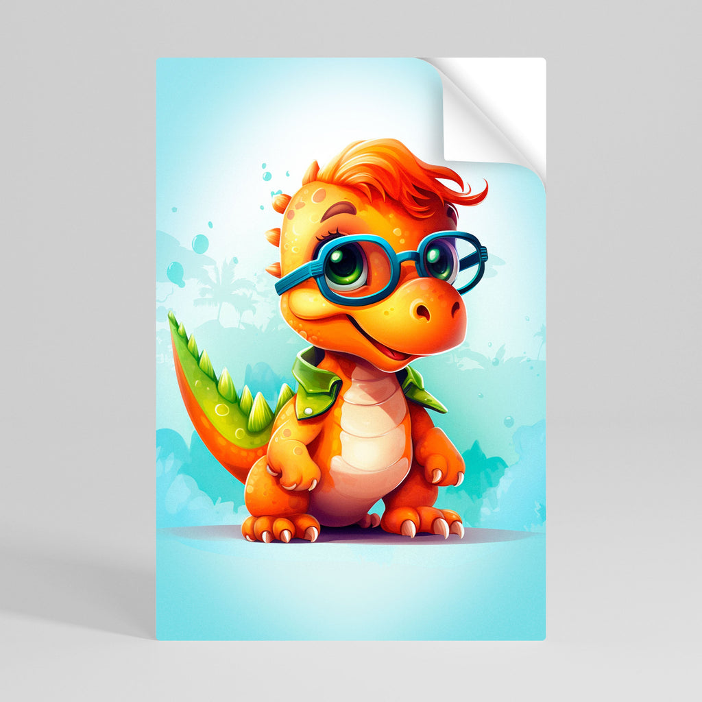 Affiche verticale autocollante KIDDOSAURUS REX