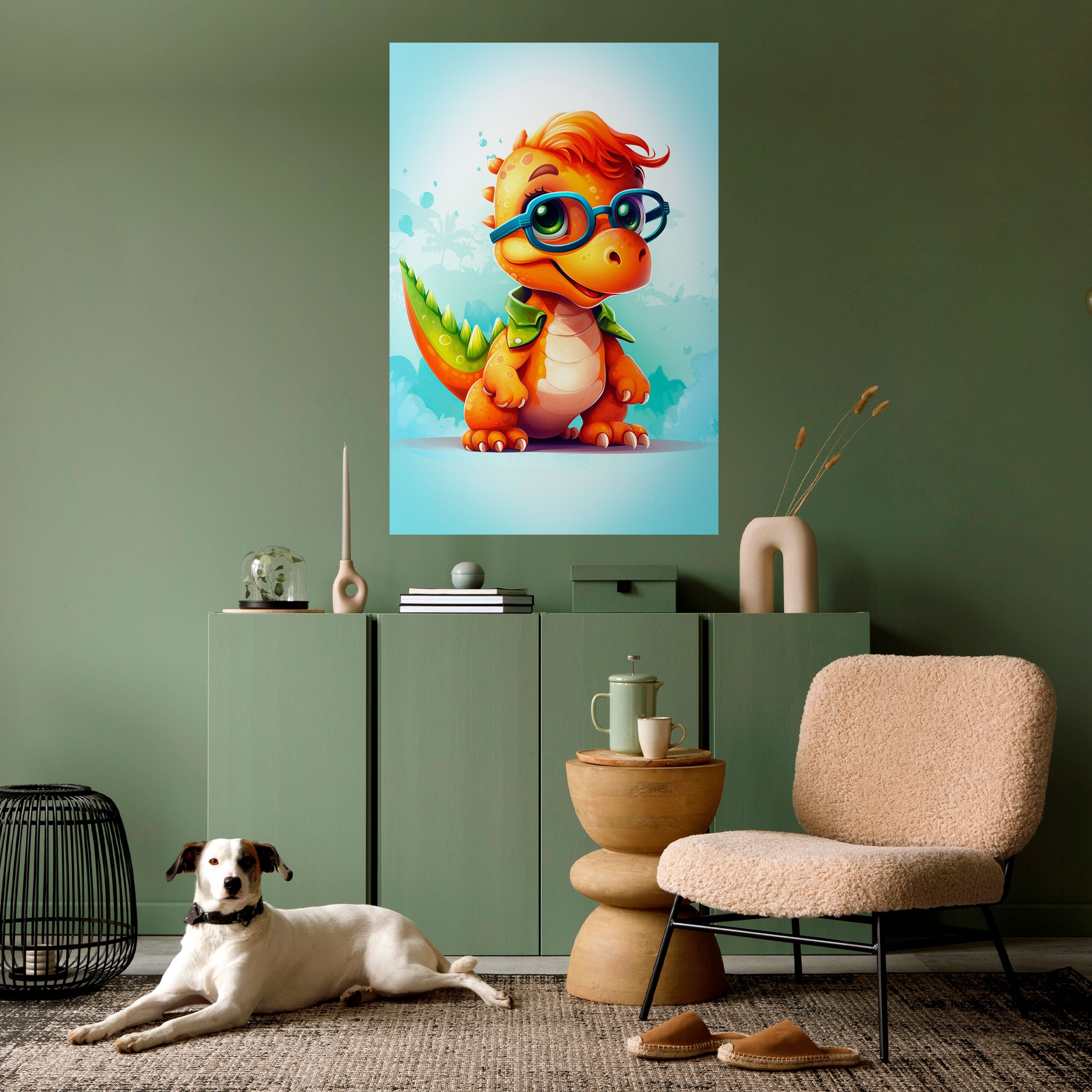 Affiche verticale autocollante KIDDOSAURUS REX