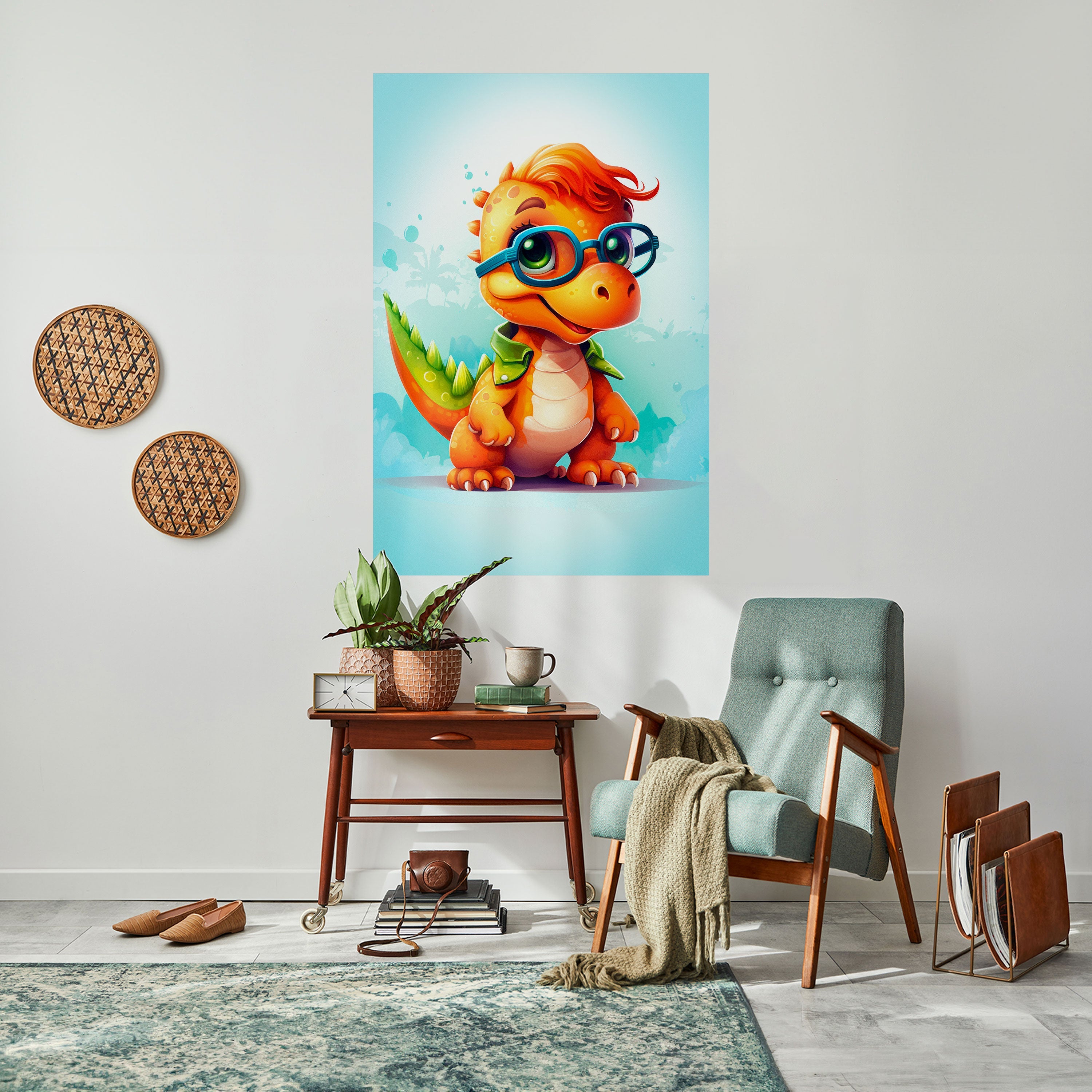 Affiche verticale autocollante KIDDOSAURUS REX