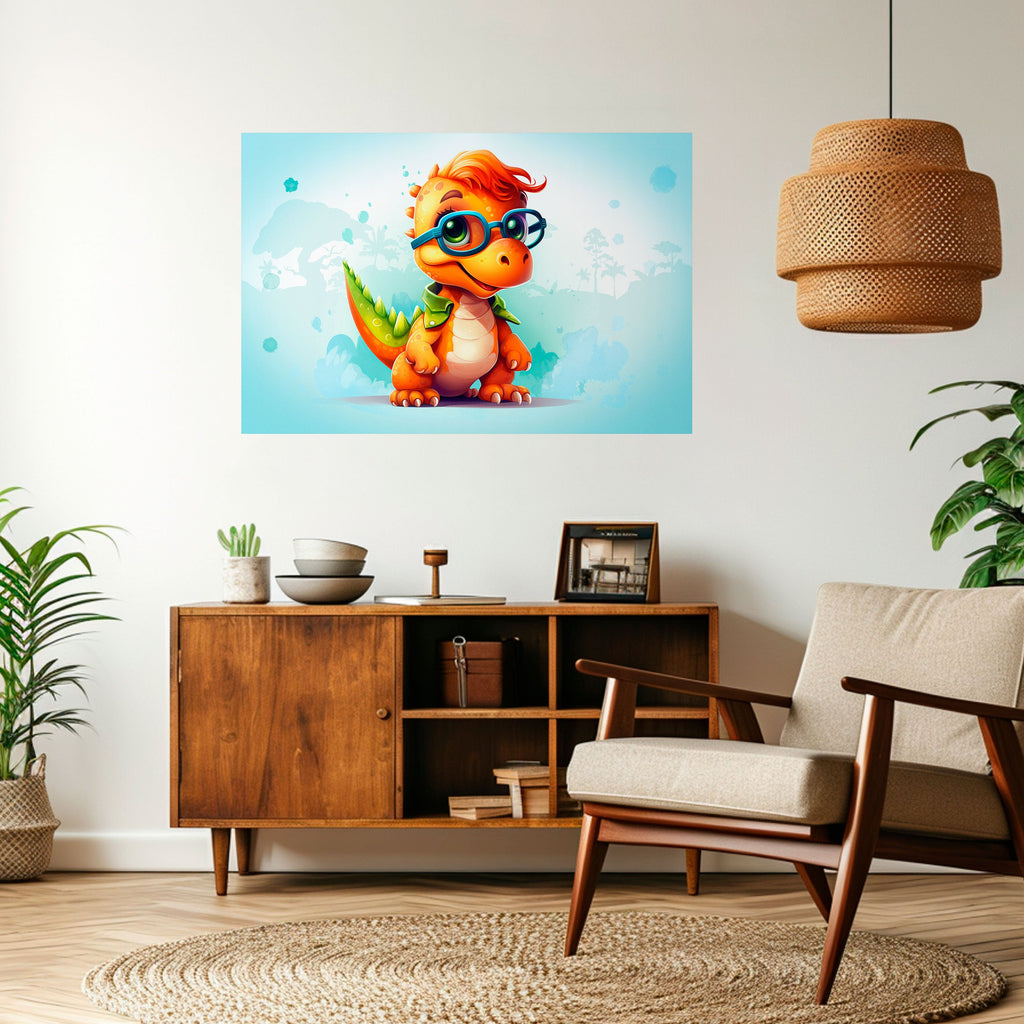 Affiche horizontale autocollante KIDDOSAURUS REX