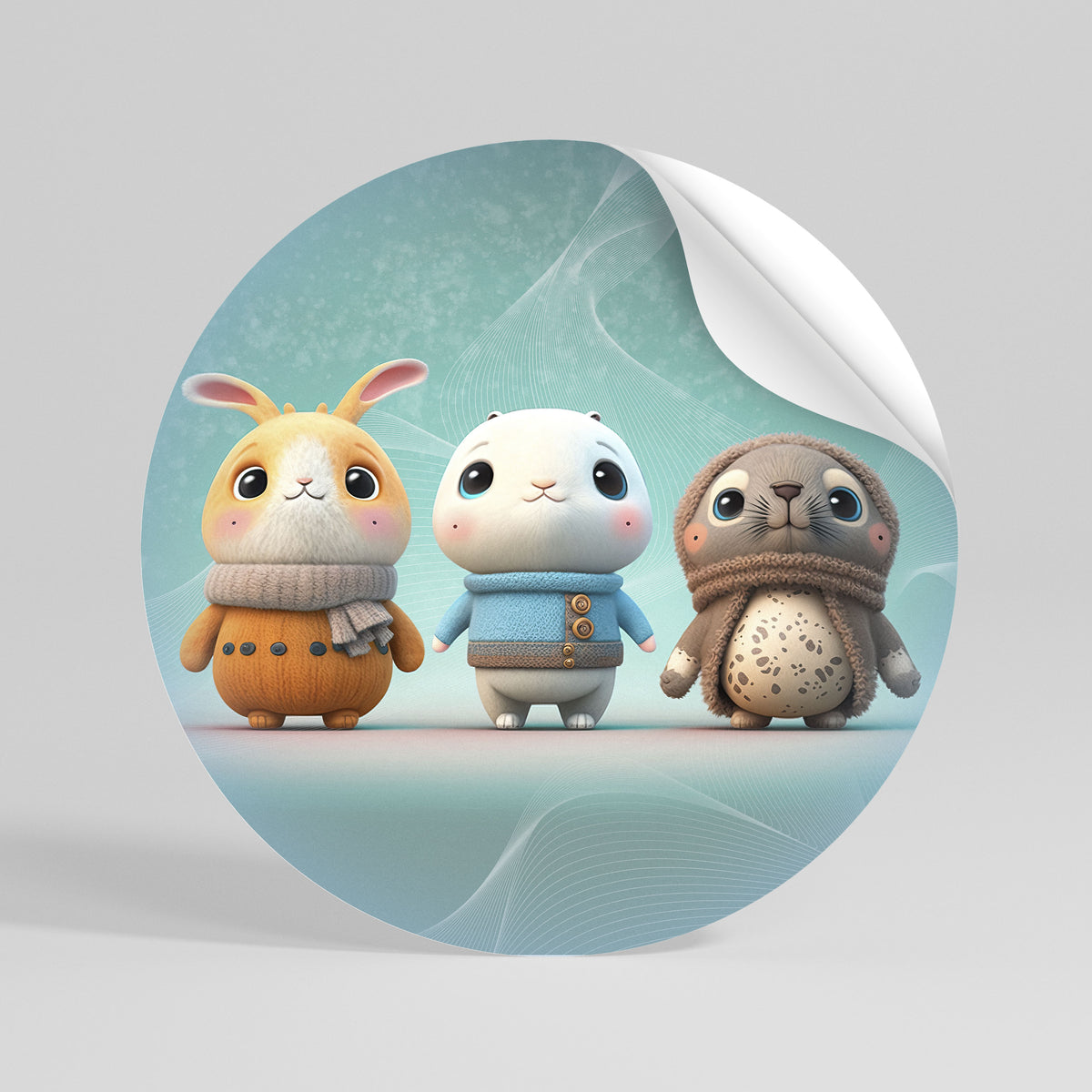 SWEETIES SQUAD Peel and Stick Round Sticker