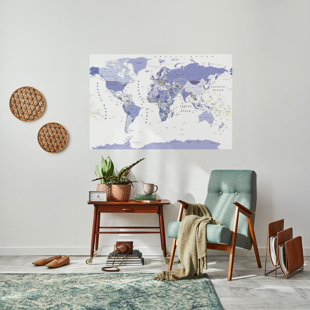 Affiche horizontale autocollante VIOLET WORLDVIEW