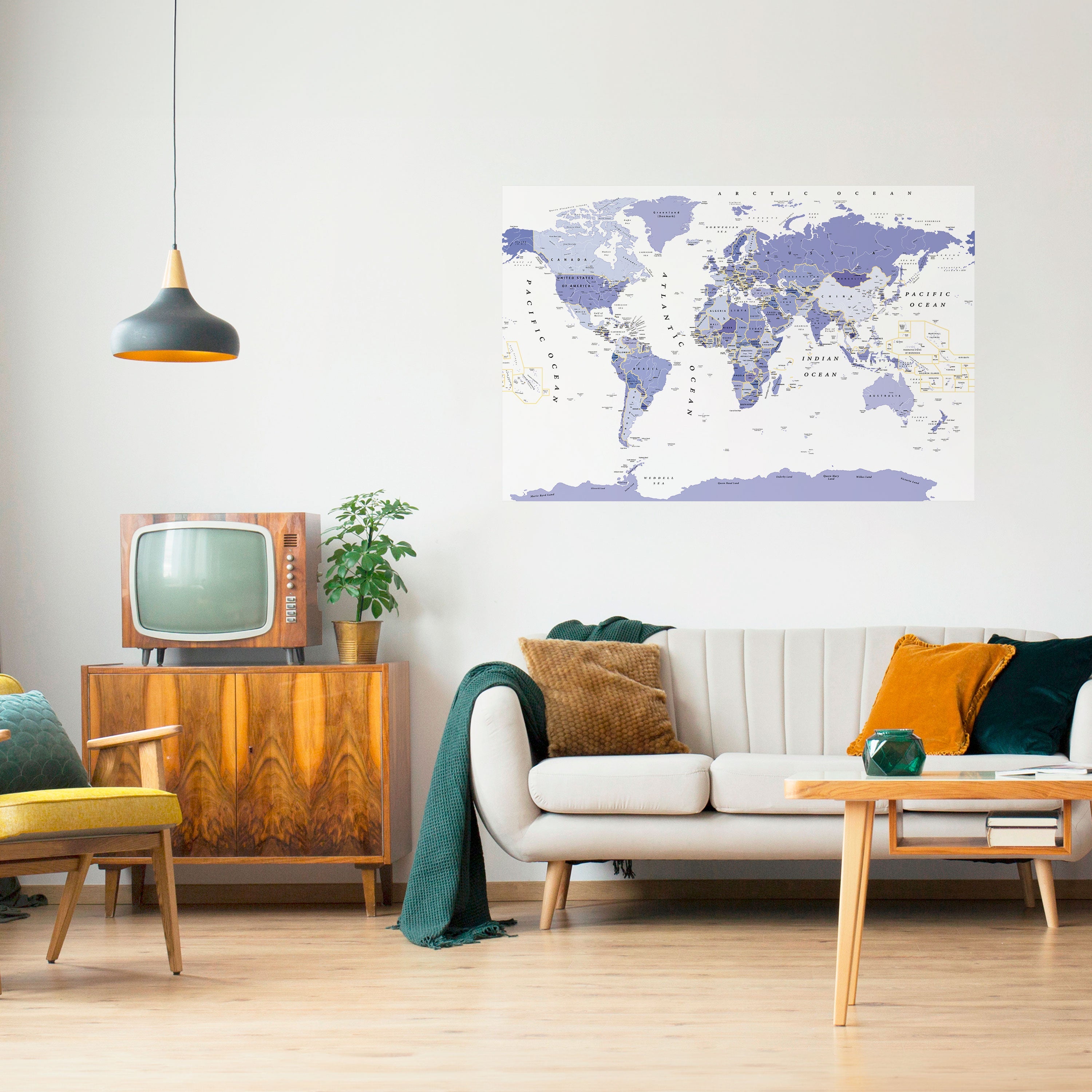 Affiche horizontale autocollante VIOLET WORLDVIEW