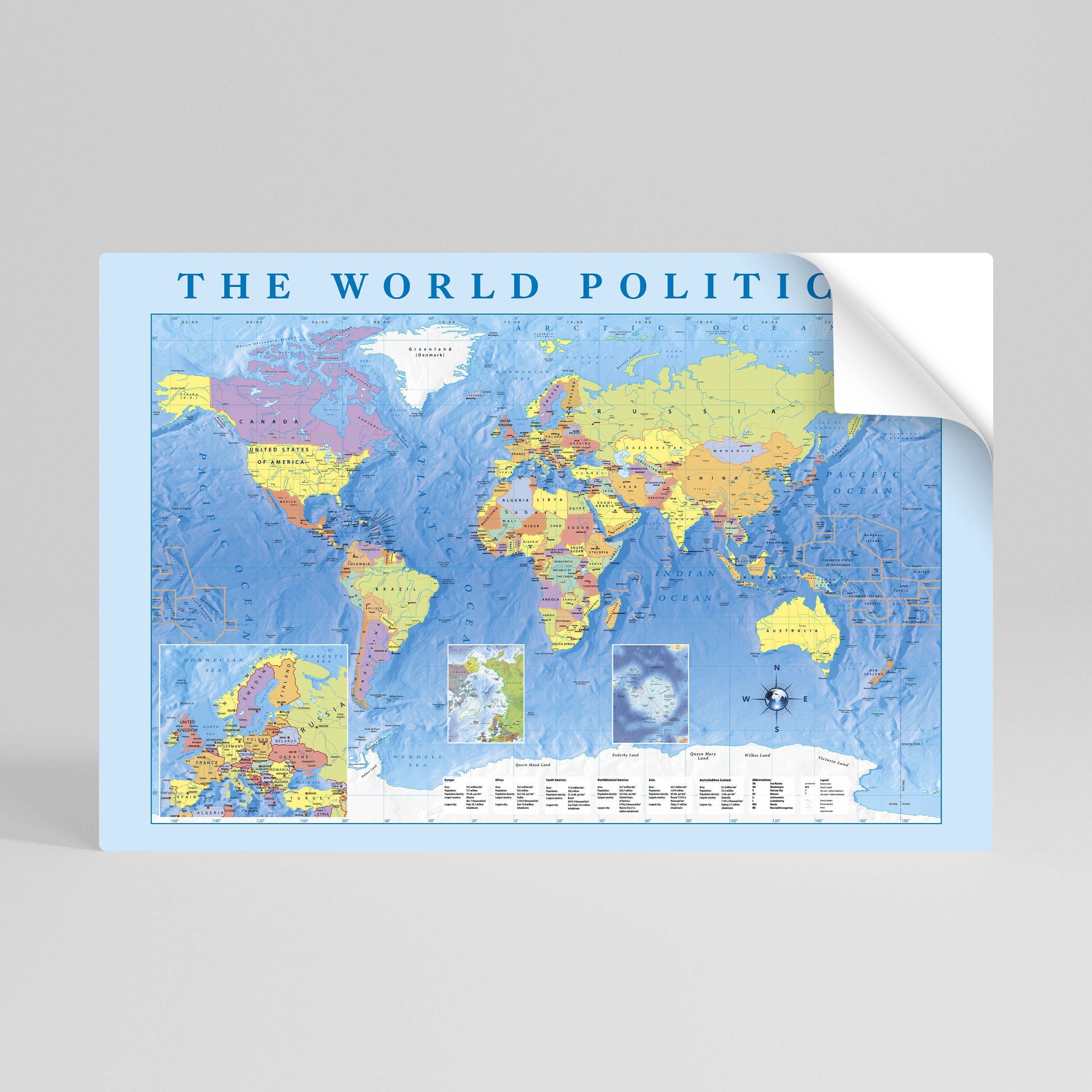 Affiche horizontale autocollante CONTINENTS OF CONNECTION