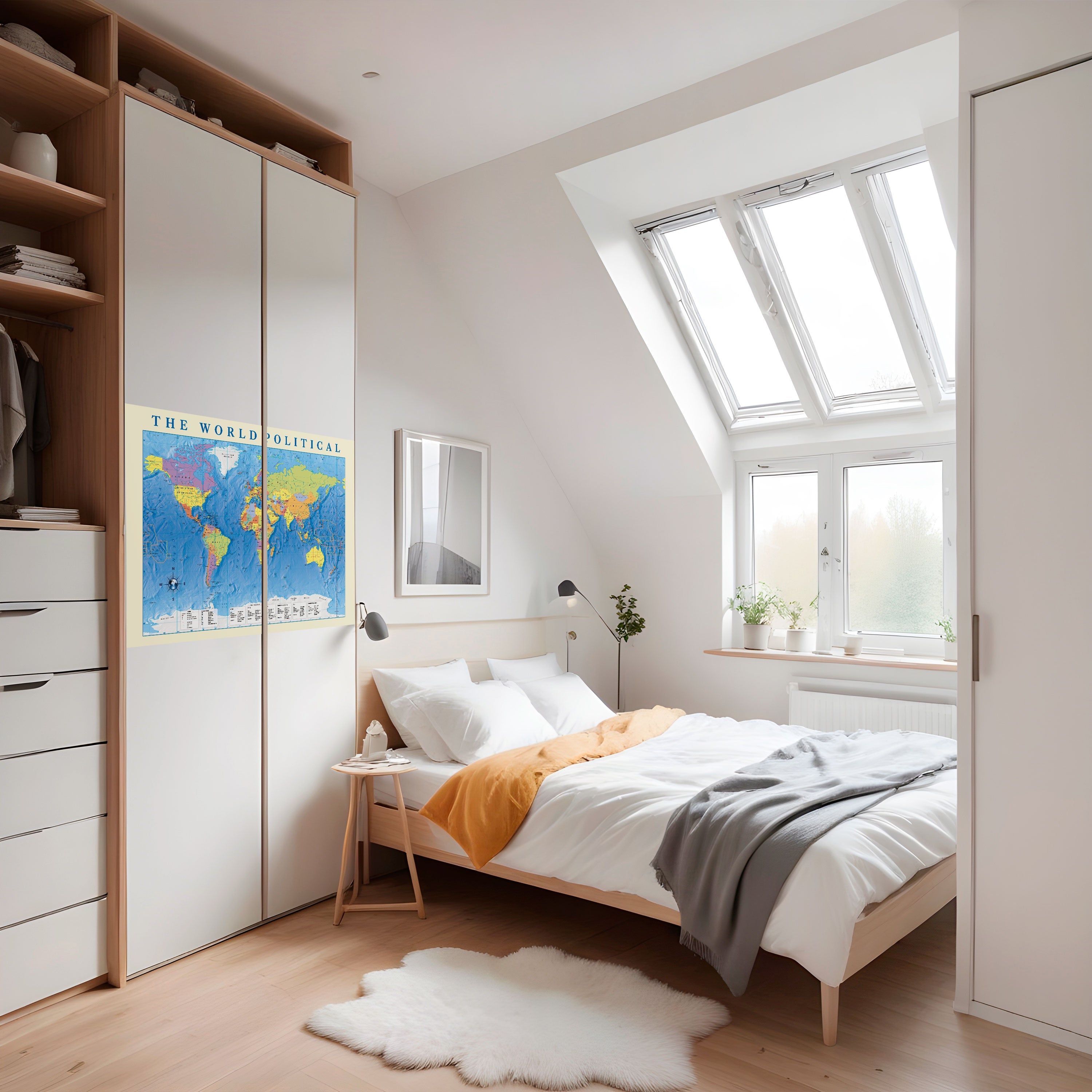 TAPISSERIE POLITIQUE MONDIALE [EN] Affiche horizontale autocollante