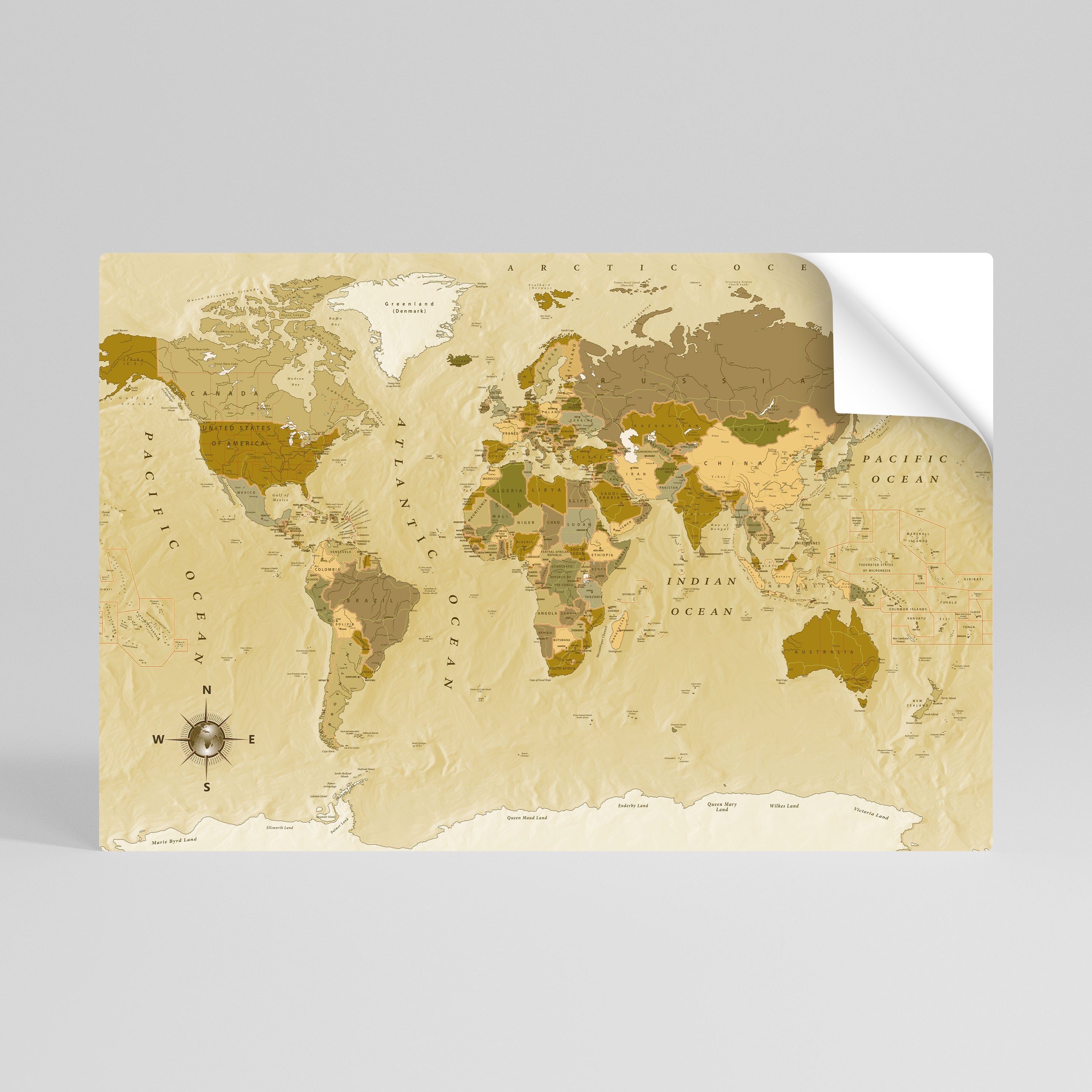 Affiche horizontale autocollante Géographies méconnues