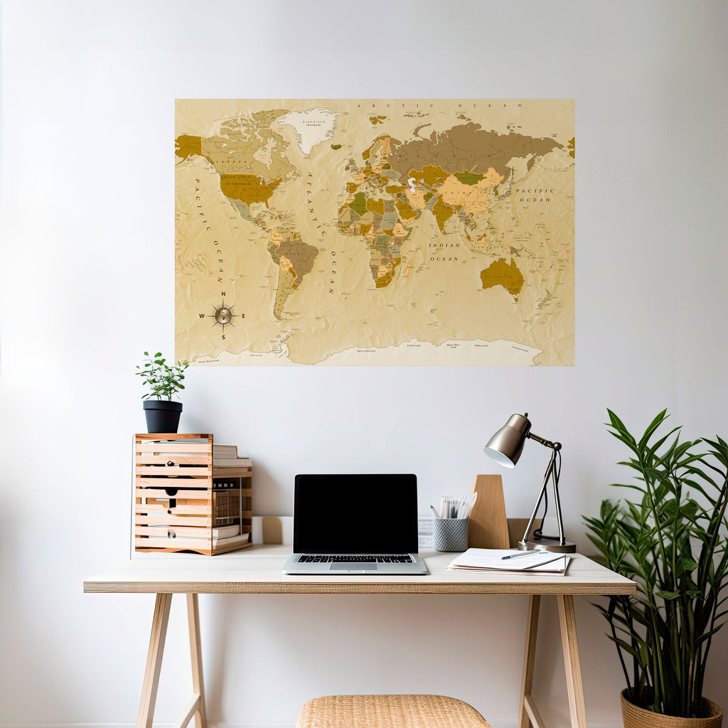 Affiche horizontale autocollante Géographies méconnues