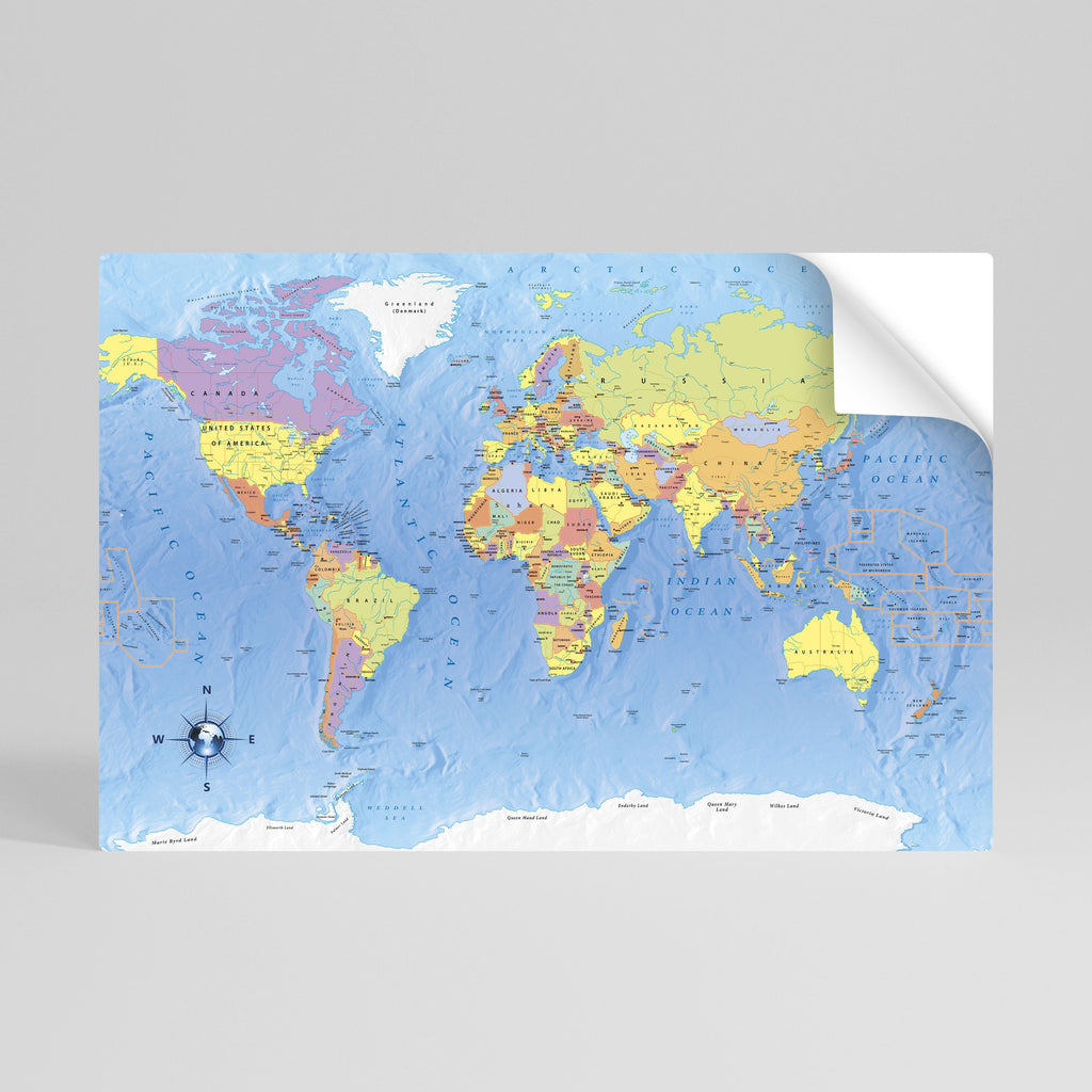 CARTOGRAPHIER NOTRE PLANÈTE [FR] Affiche horizontale autocollante