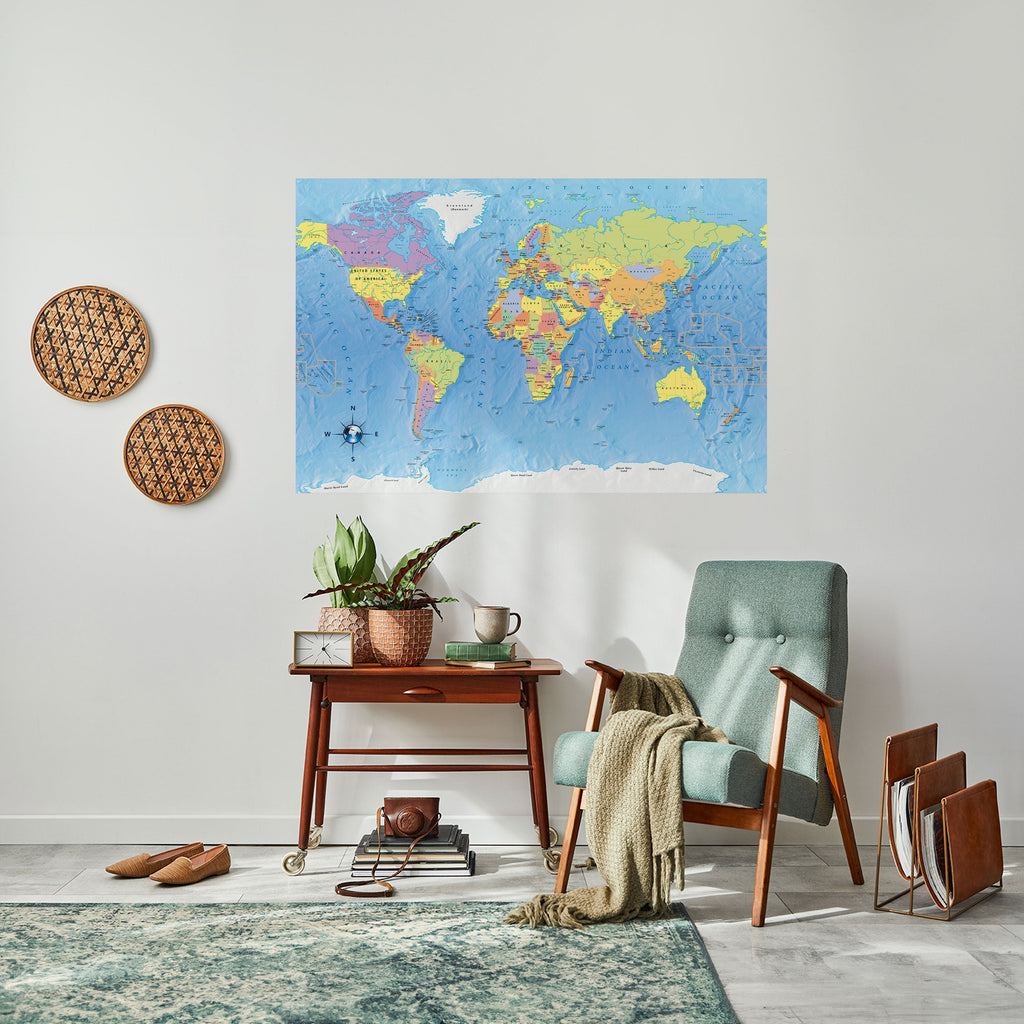 CARTOGRAPHIER NOTRE PLANÈTE [FR] Affiche horizontale autocollante