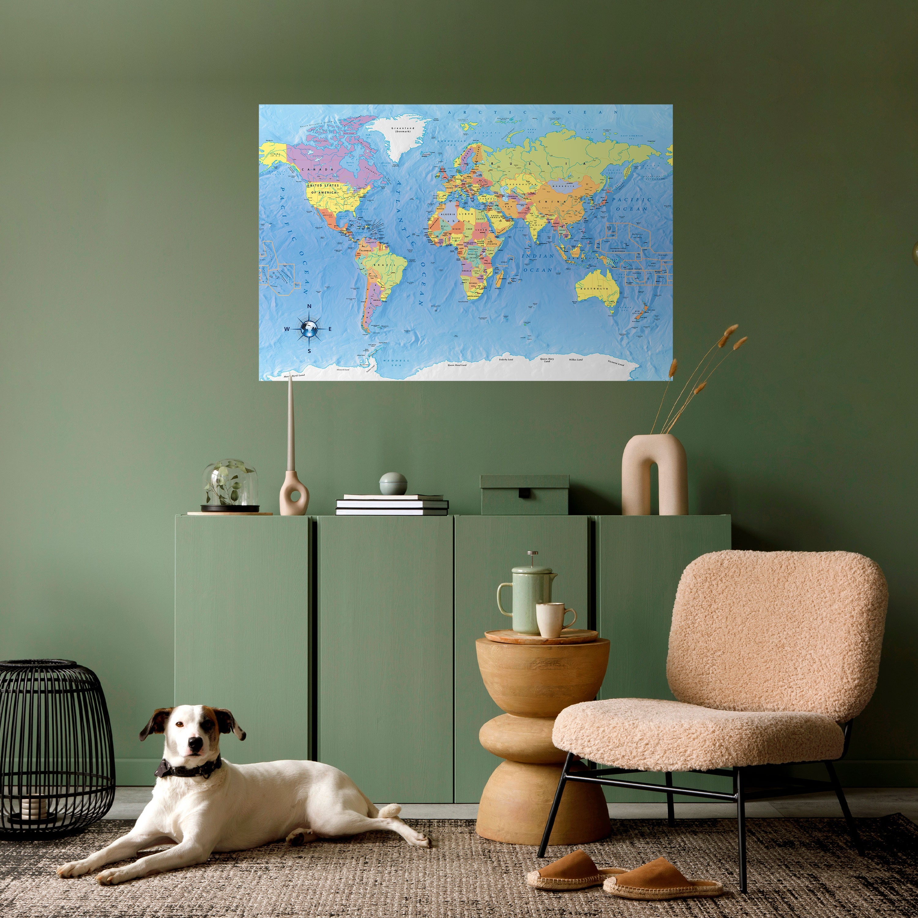 CARTOGRAPHIER NOTRE PLANÈTE [FR] Affiche horizontale autocollante
