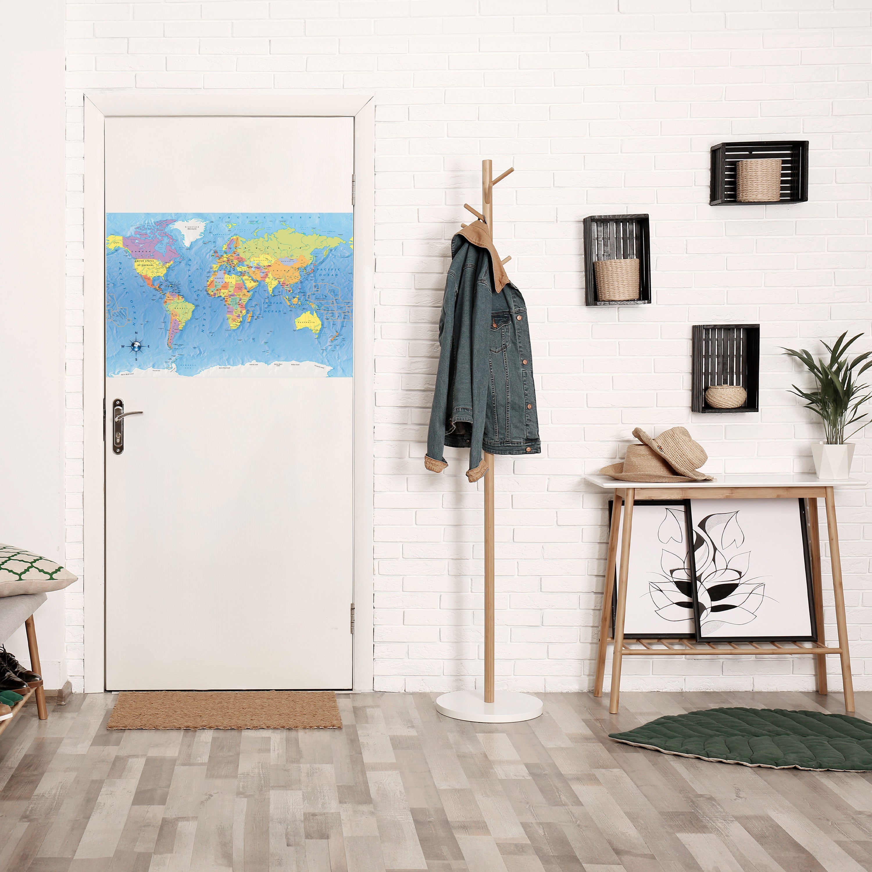 CARTOGRAPHIER NOTRE PLANÈTE [FR] Affiche horizontale autocollante