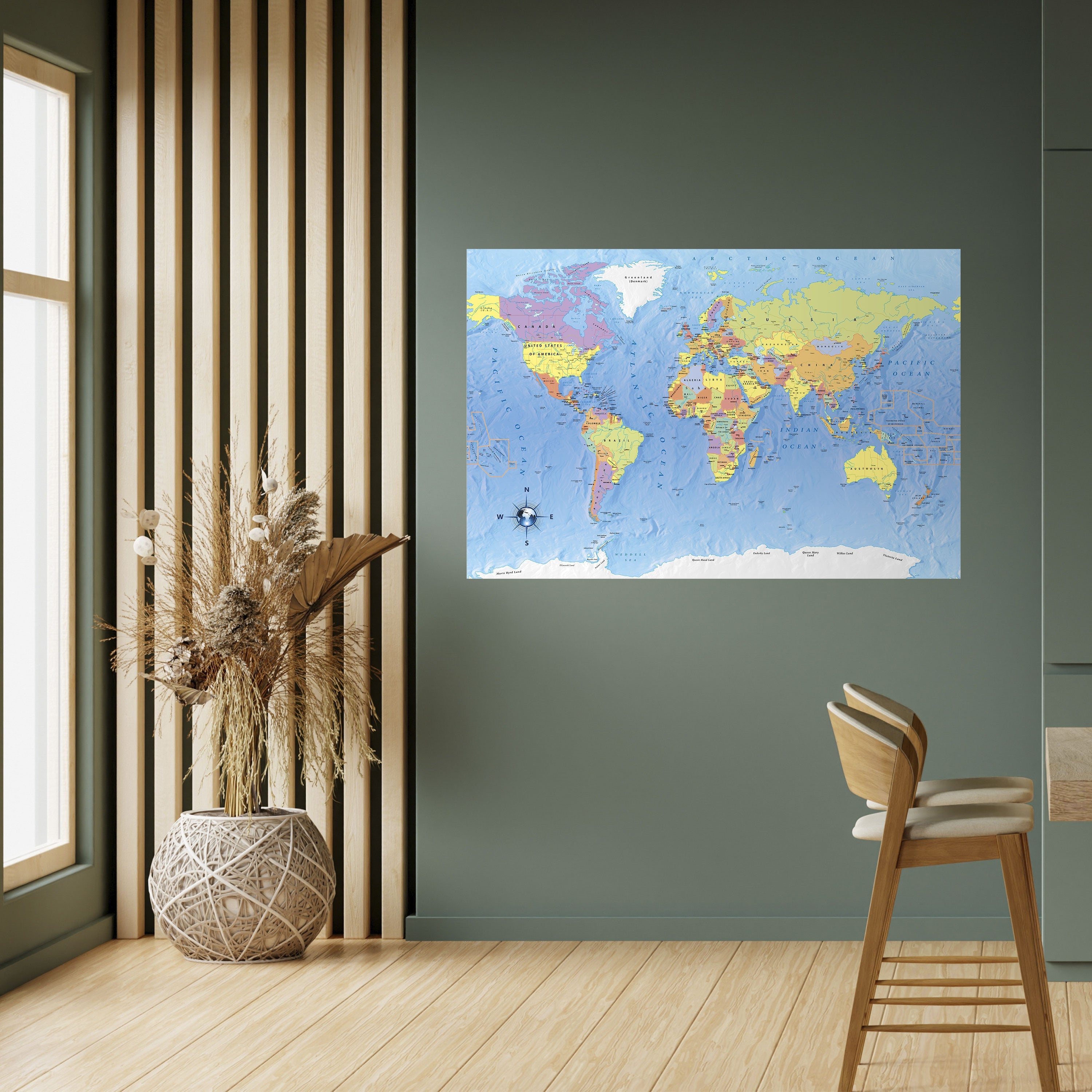 CARTOGRAPHIER NOTRE PLANÈTE [FR] Affiche horizontale autocollante