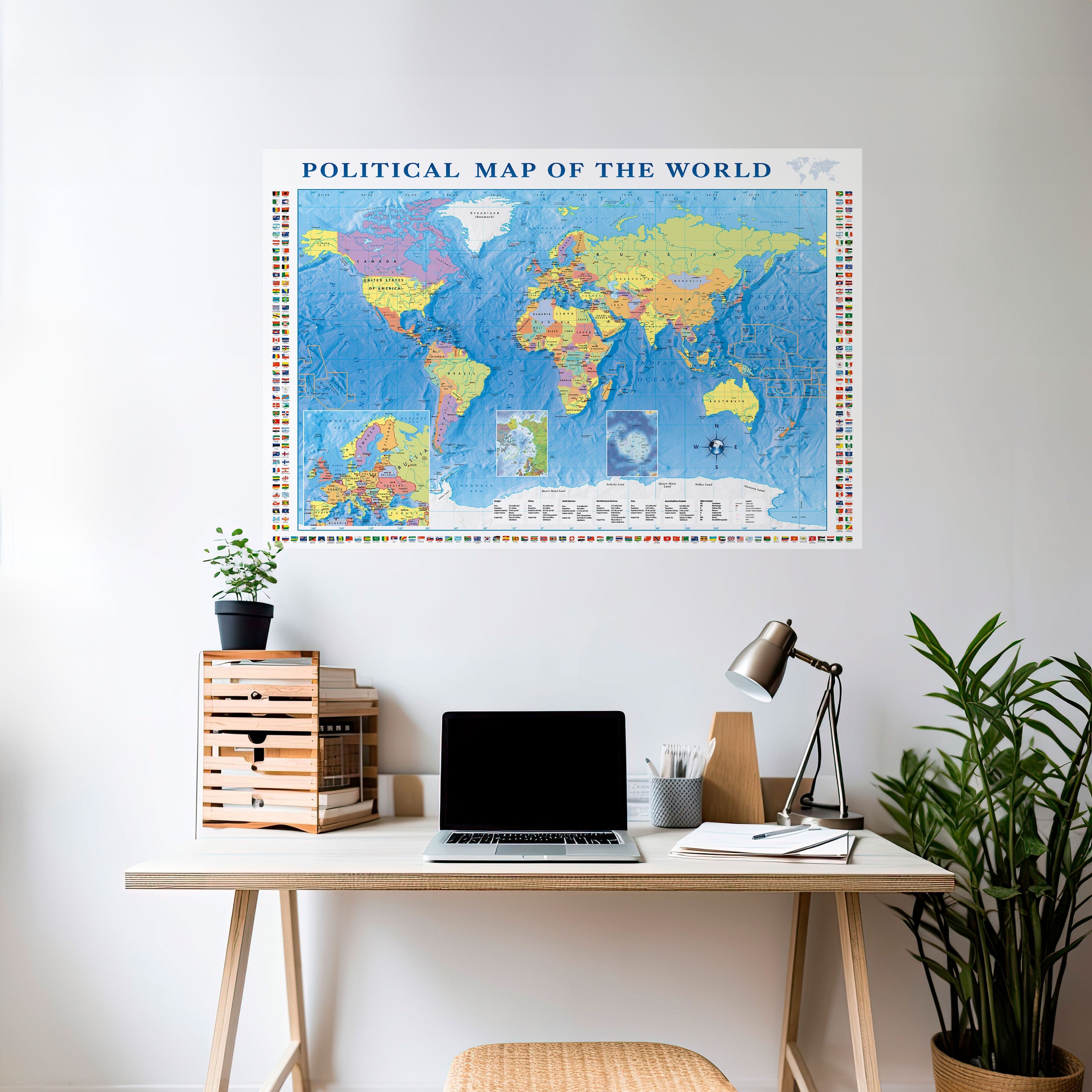 Affiche horizontale autocollante BORDERS AND BEYOND