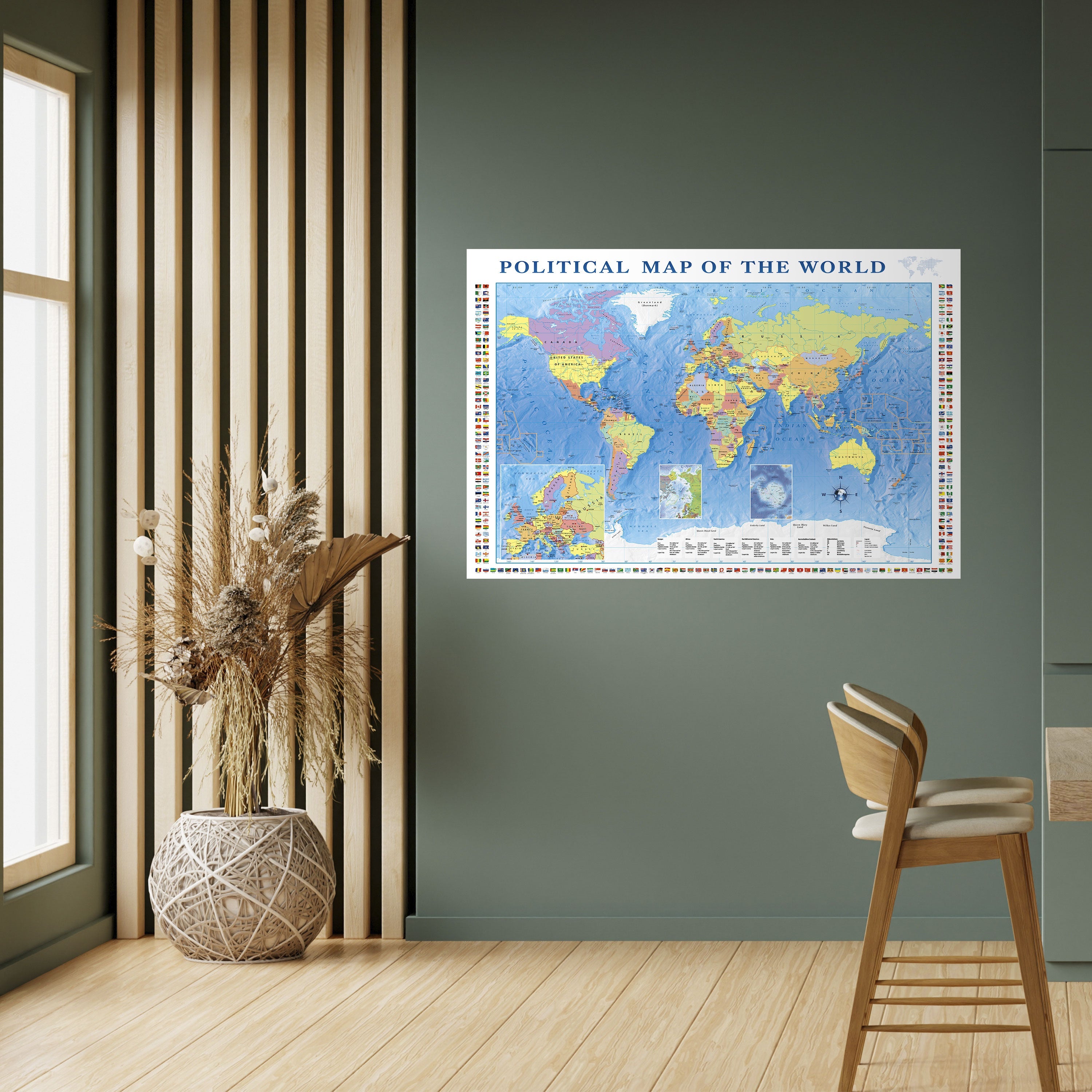 Affiche horizontale autocollante BORDERS AND BEYOND