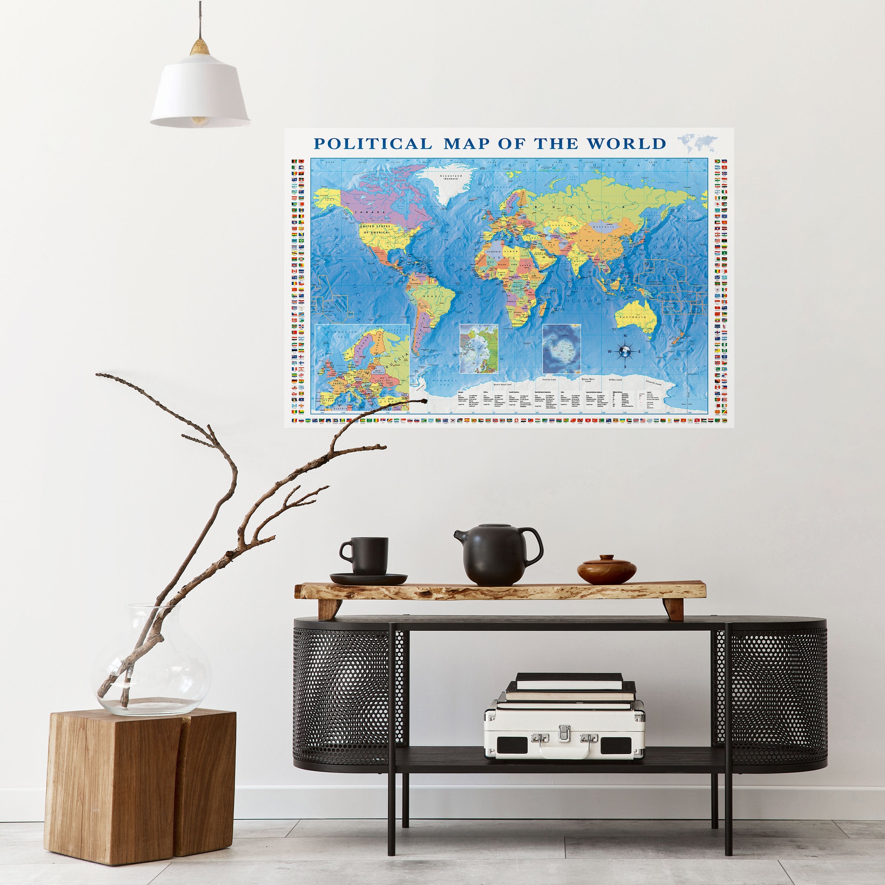 Affiche horizontale autocollante BORDERS AND BEYOND