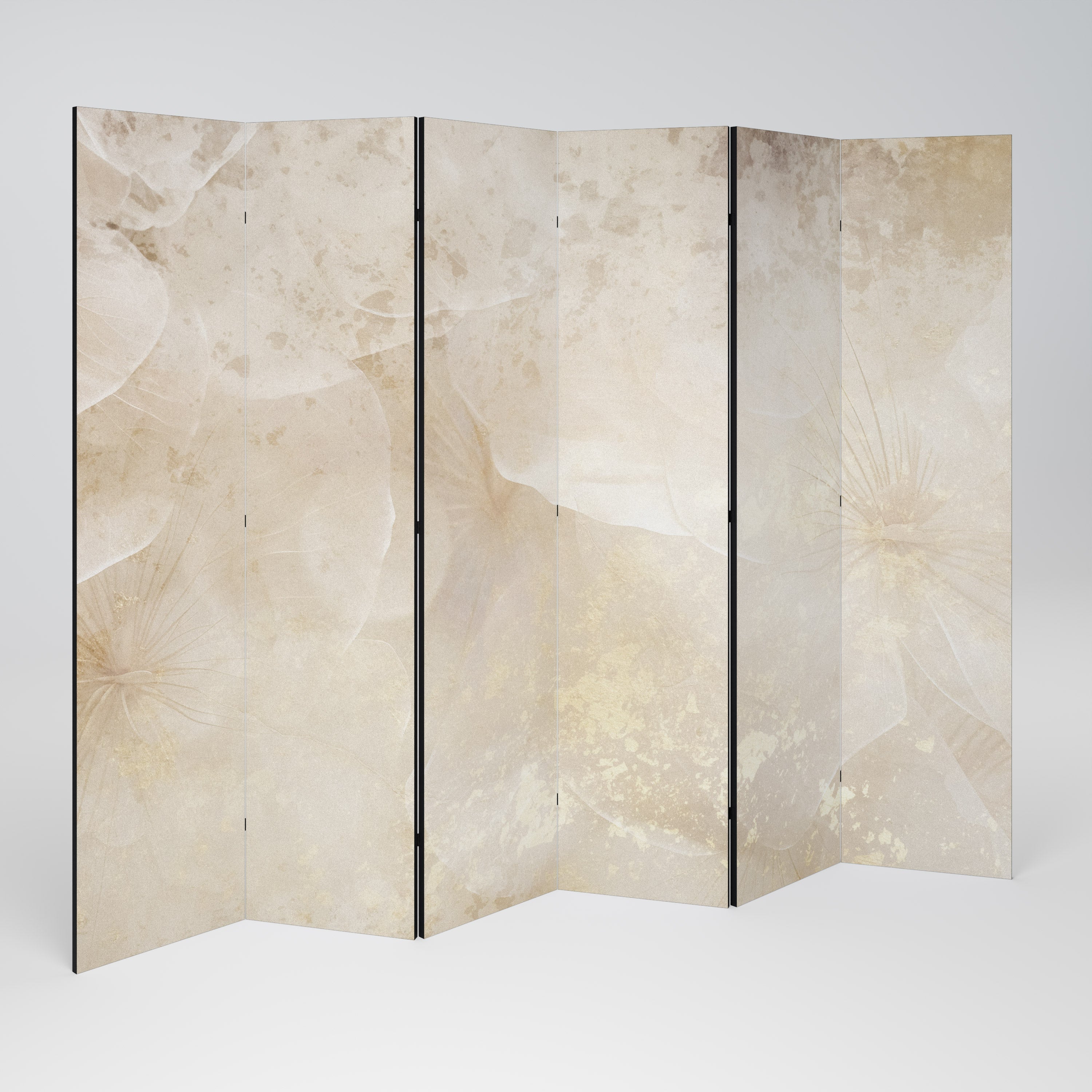 WHISPERING PETALS Decorative 6-Panel Room Divider