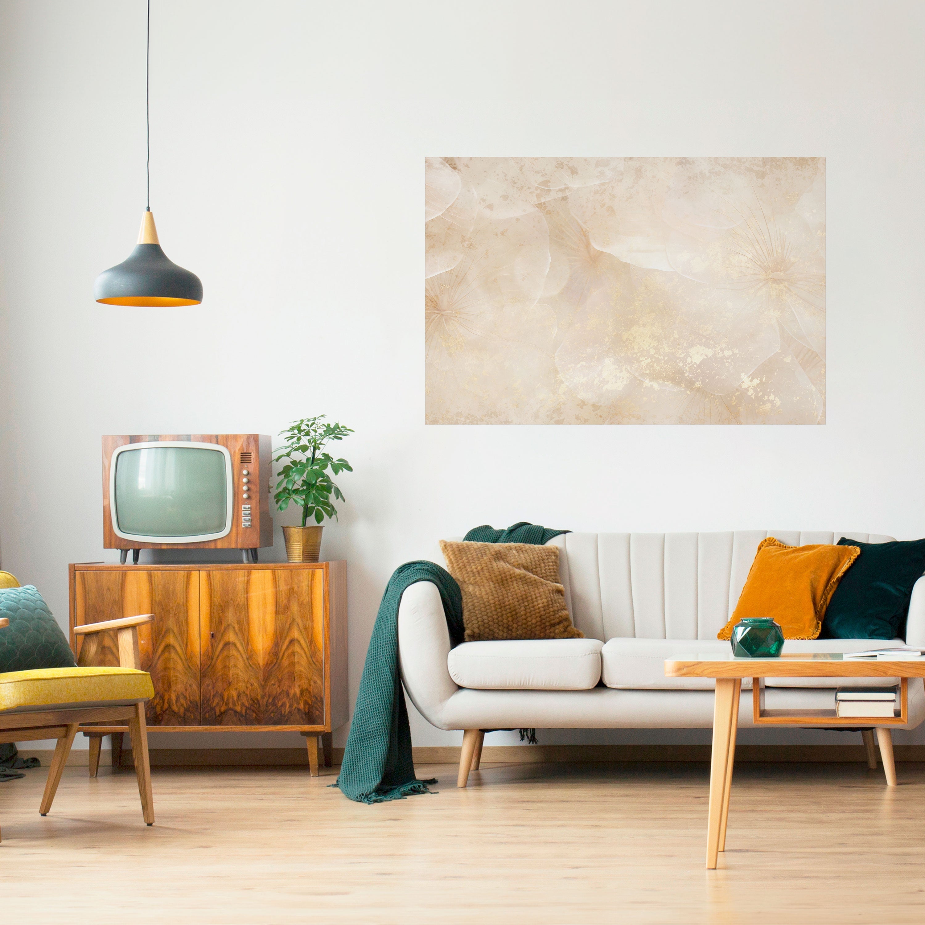 Affiche horizontale autocollante « Pétales chuchotants »