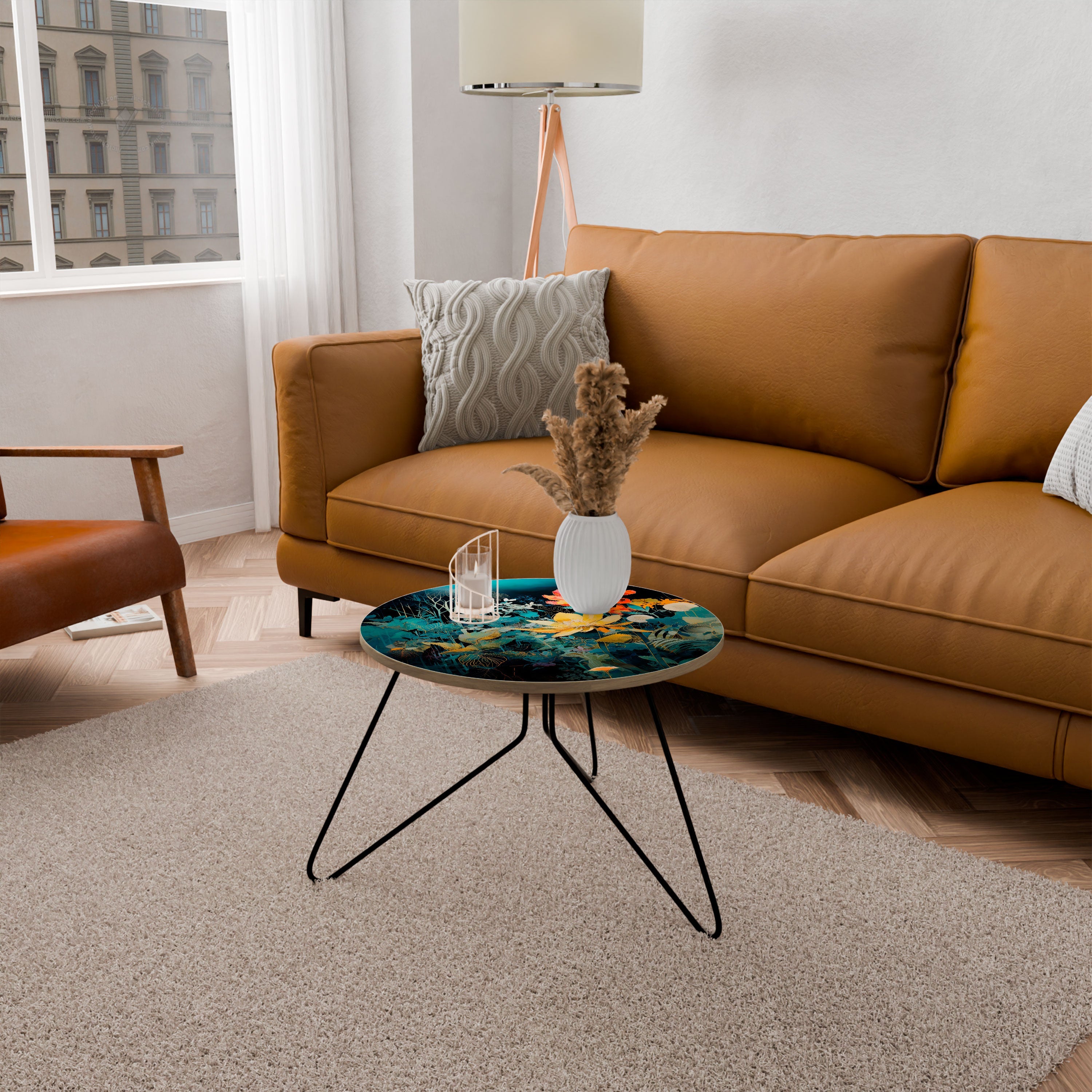 MIDNIGHT FLOWERS Coffee Table 60