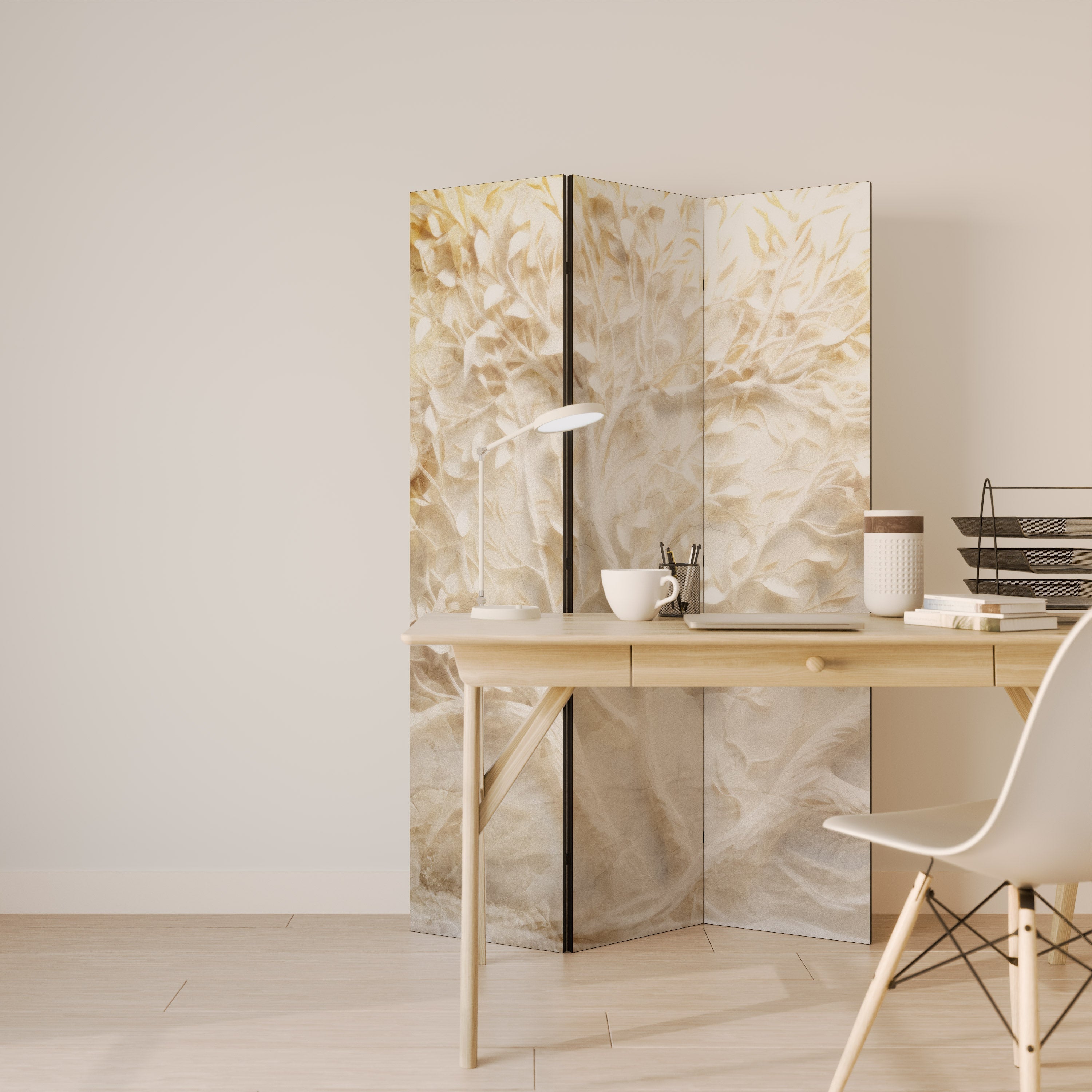 Séparateur de pièce décoratif à 3 panneaux LUMINOUS GROWTH