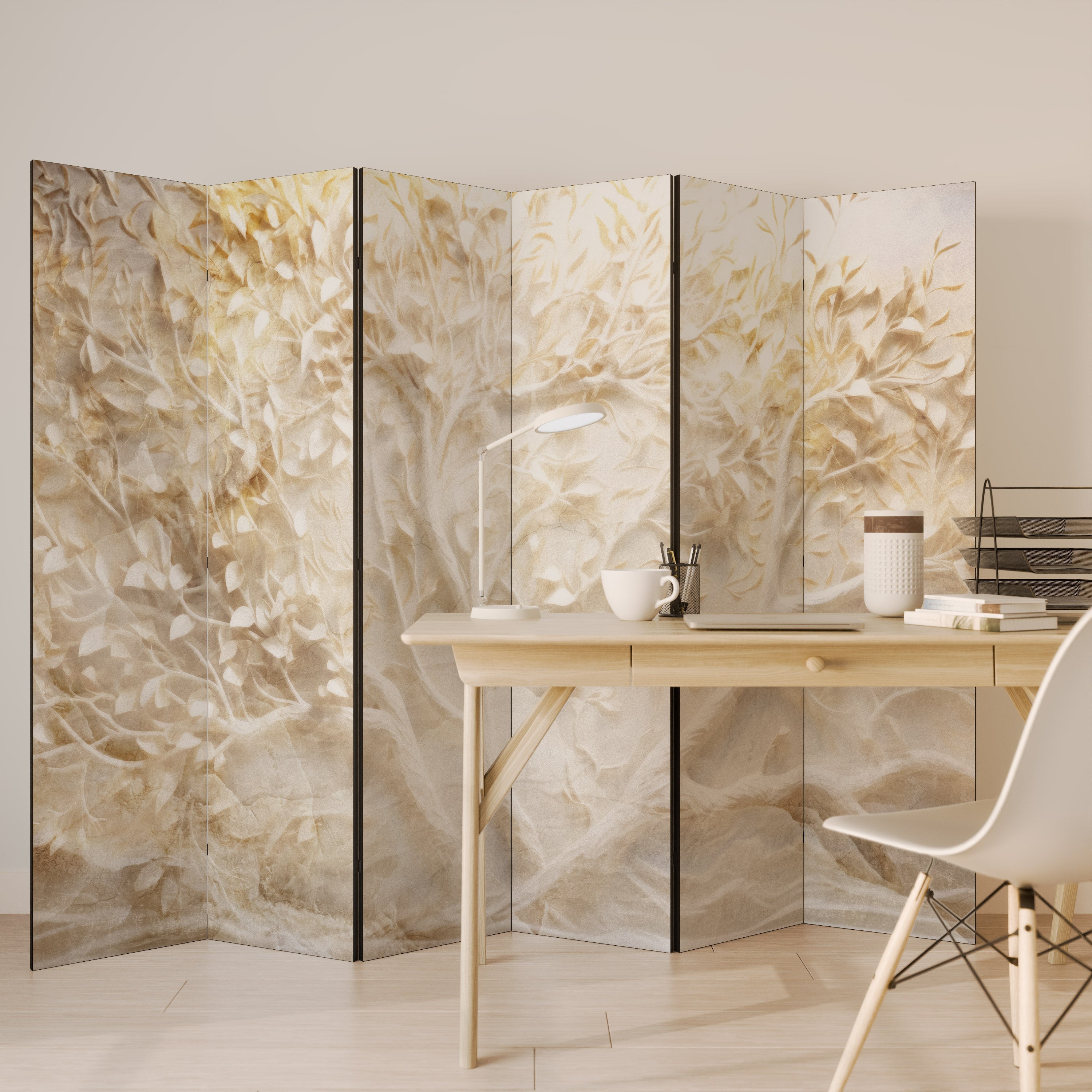 LUMINOUS GROWTH Decorative 6-Panel Room Divider
