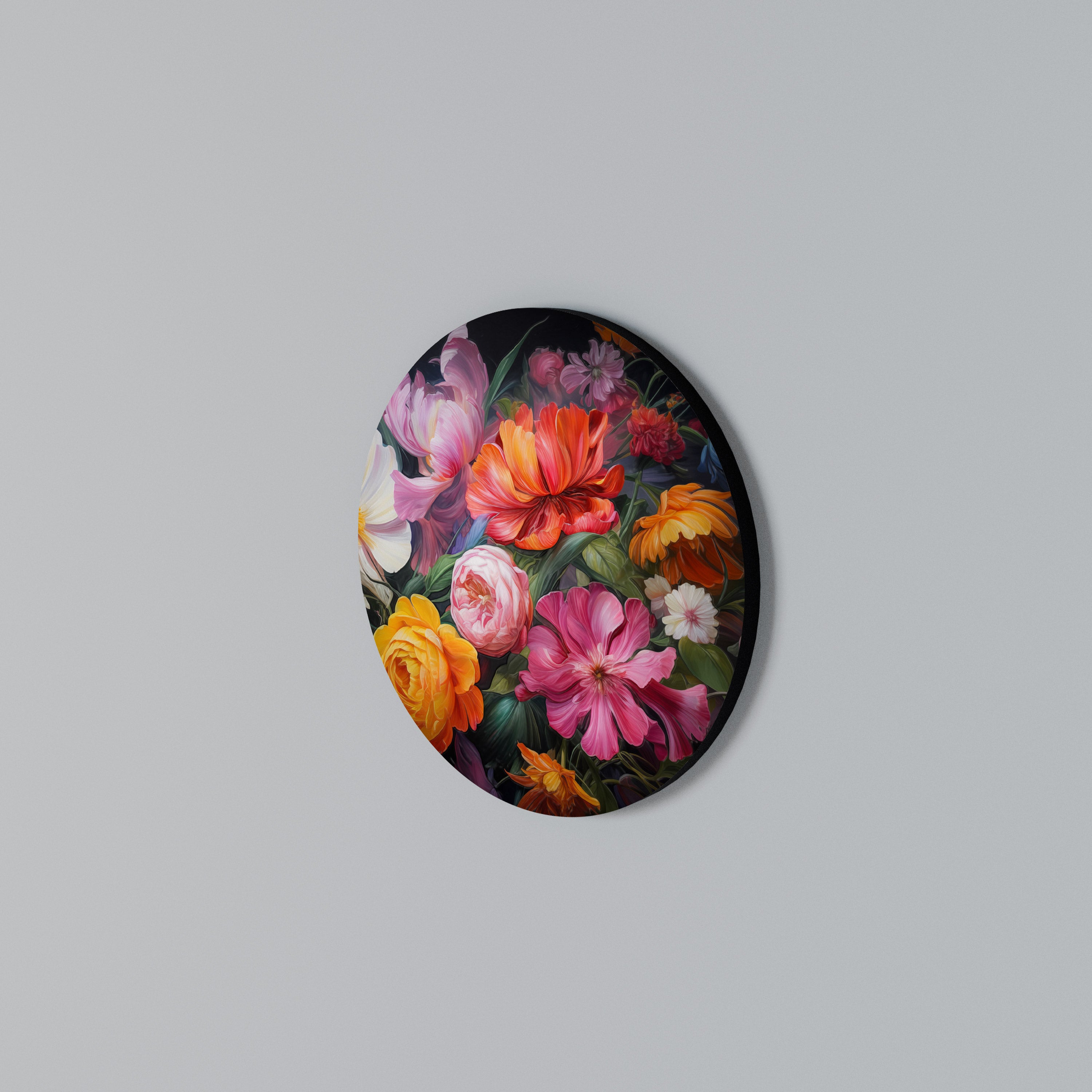 EPHEMERAL BOUQUET Round Wall Art