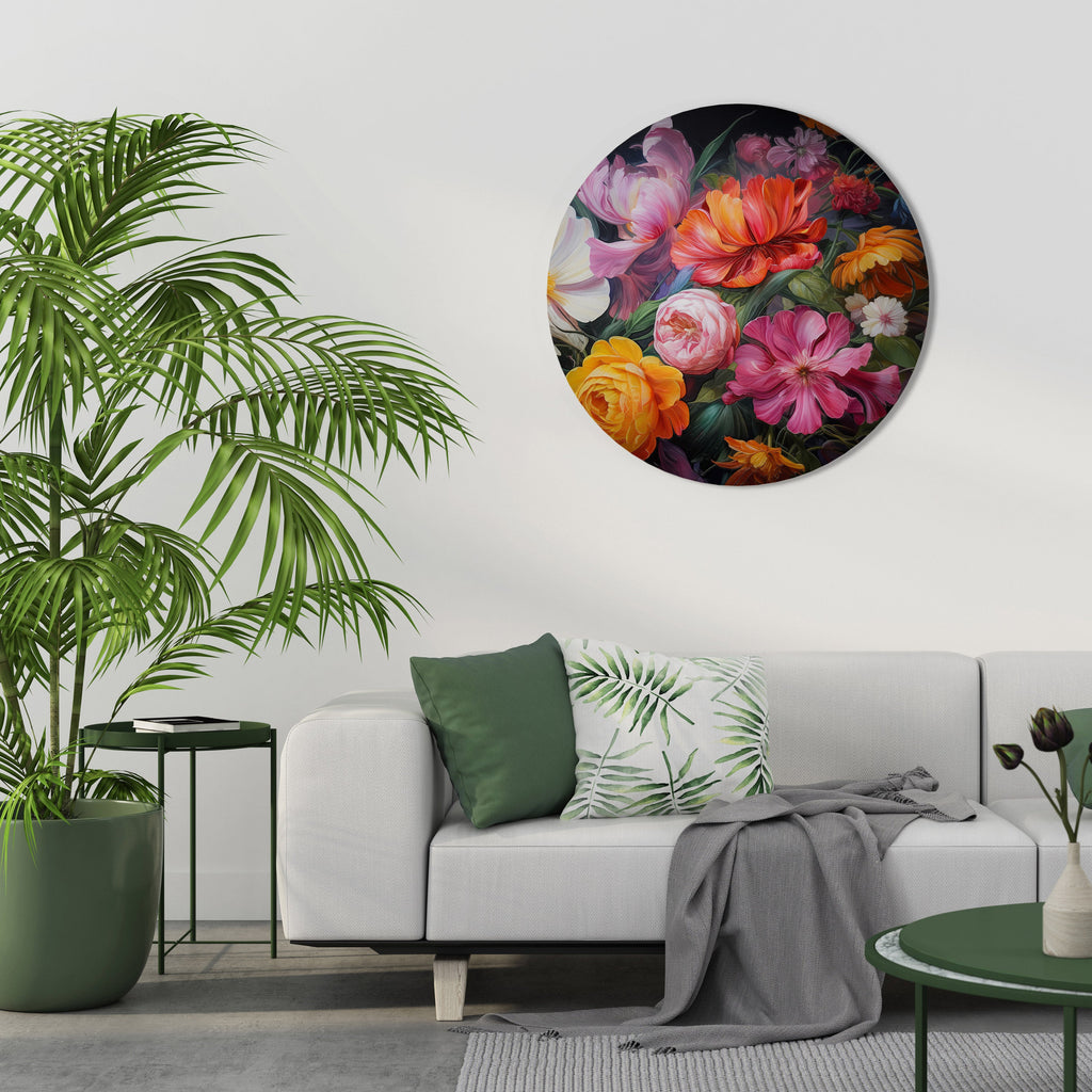BOUQUET ÉPHÉMÈRE Art mural rond