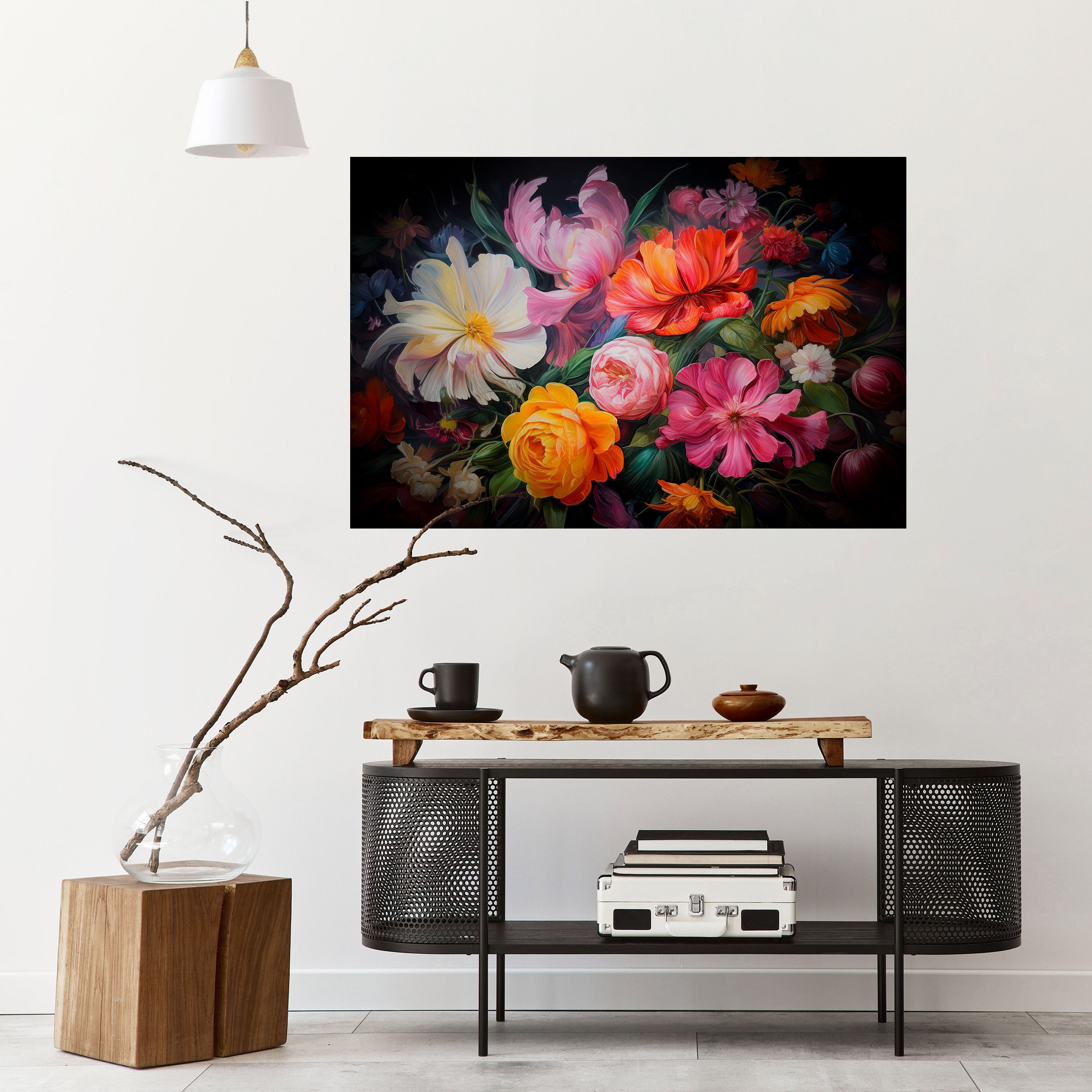 Affiche horizontale autocollante Bouquet Éphémère