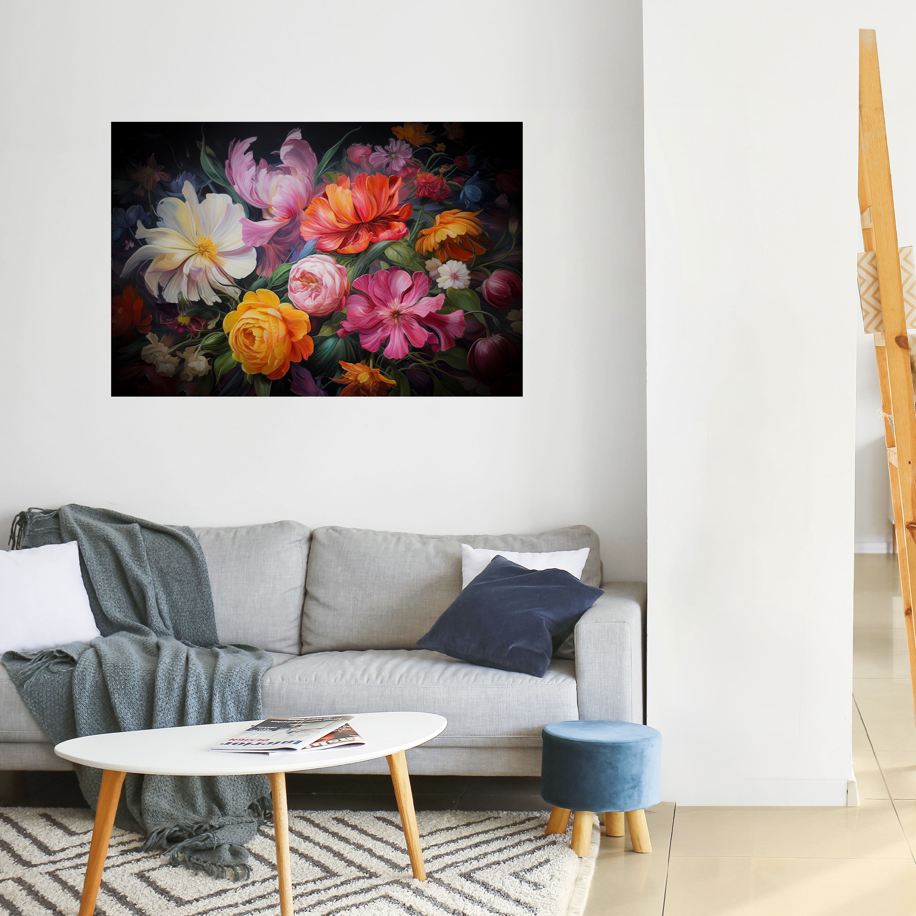 Affiche horizontale autocollante Bouquet Éphémère