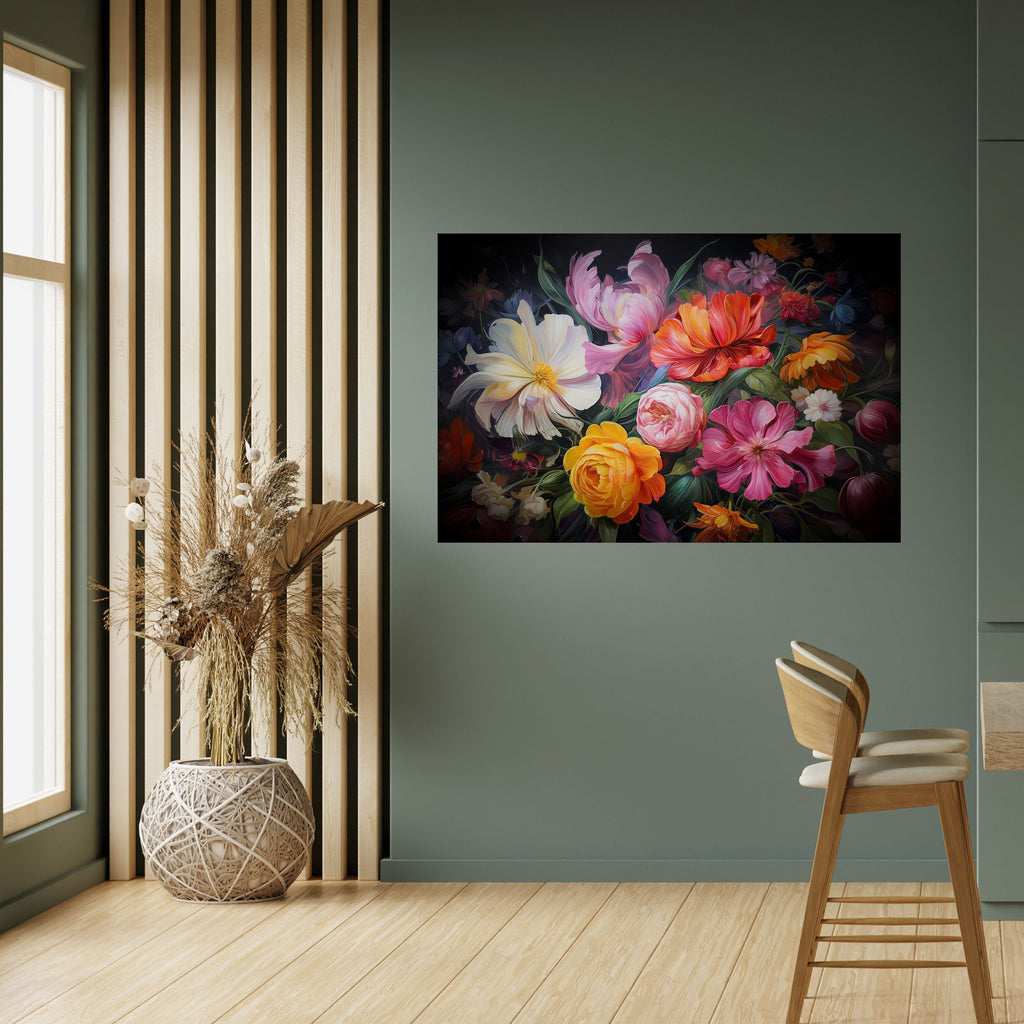 Affiche horizontale autocollante Bouquet Éphémère