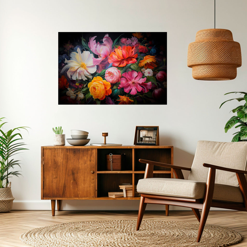 Affiche horizontale autocollante Bouquet Éphémère