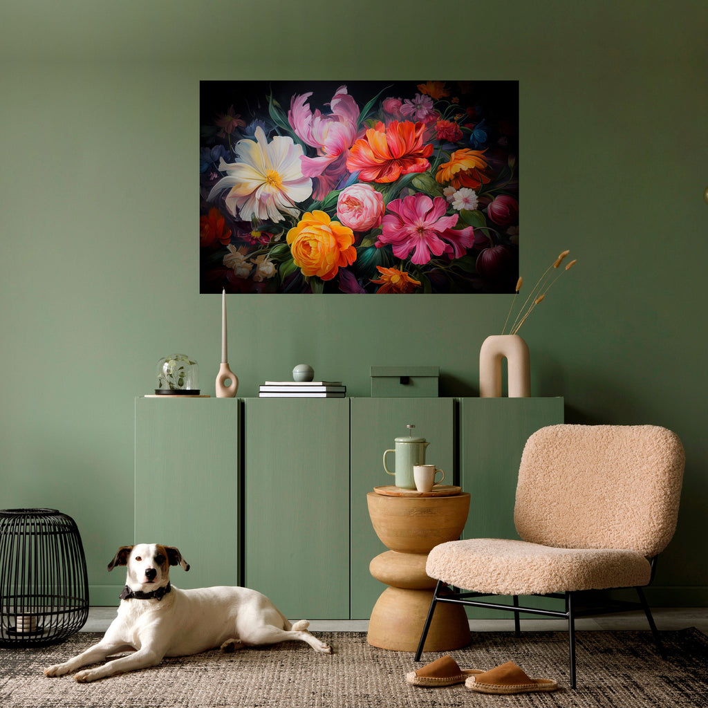 Affiche horizontale autocollante Bouquet Éphémère