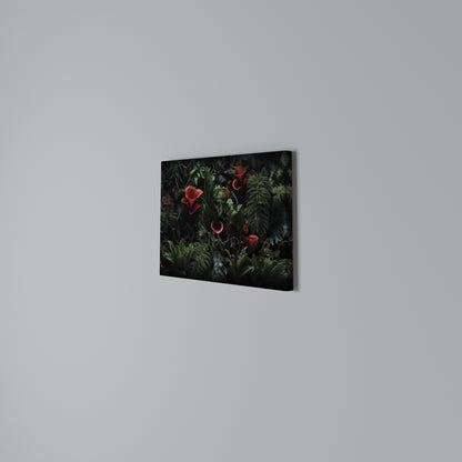 CRIMSON FERNS Horizontal Canvas Print