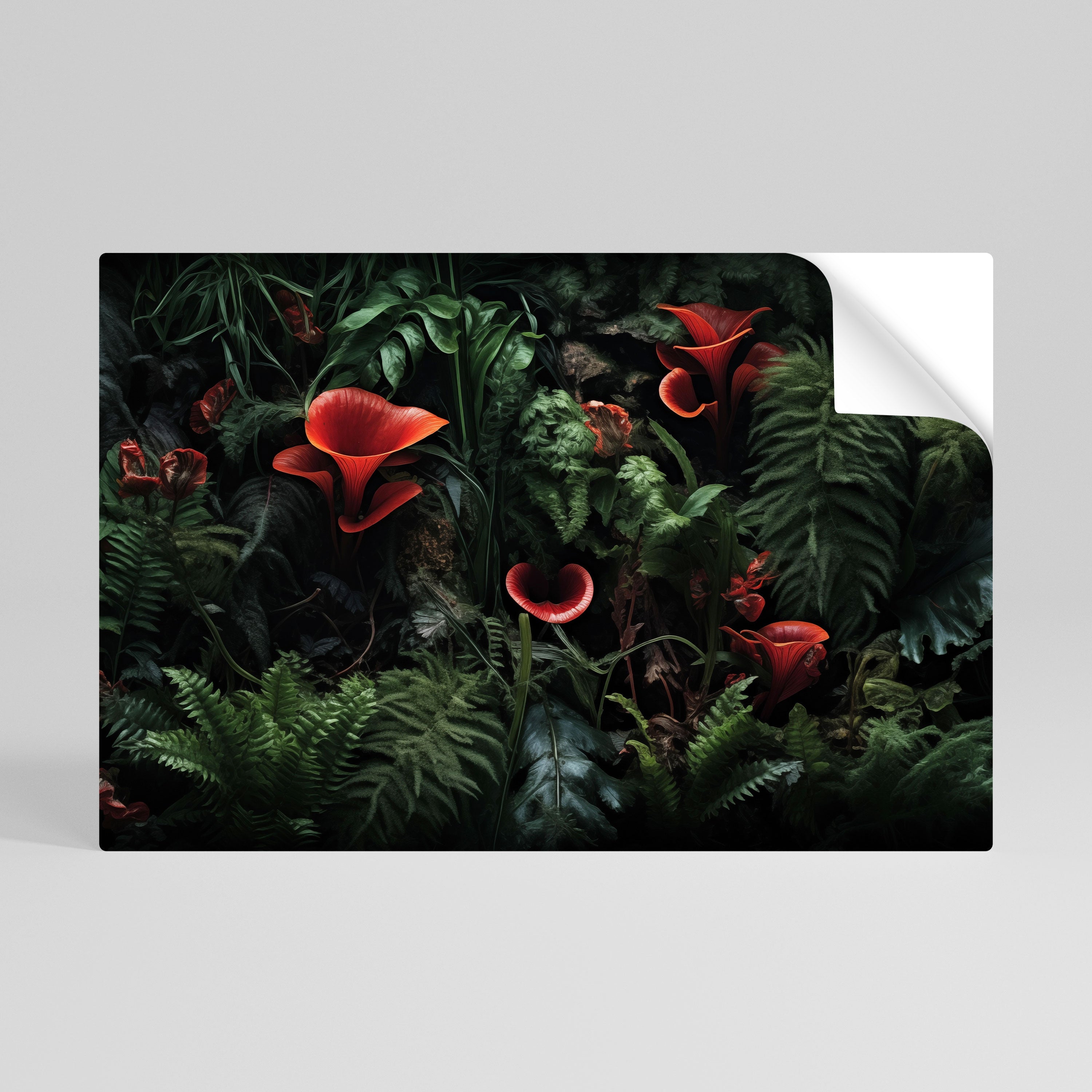 Affiche horizontale autocollante « CRIMSON FERNS »