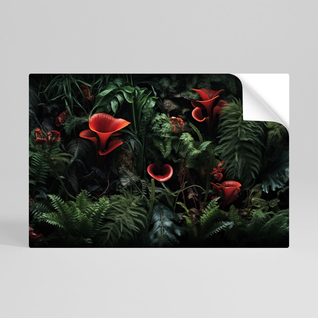 Affiche horizontale autocollante « CRIMSON FERNS »