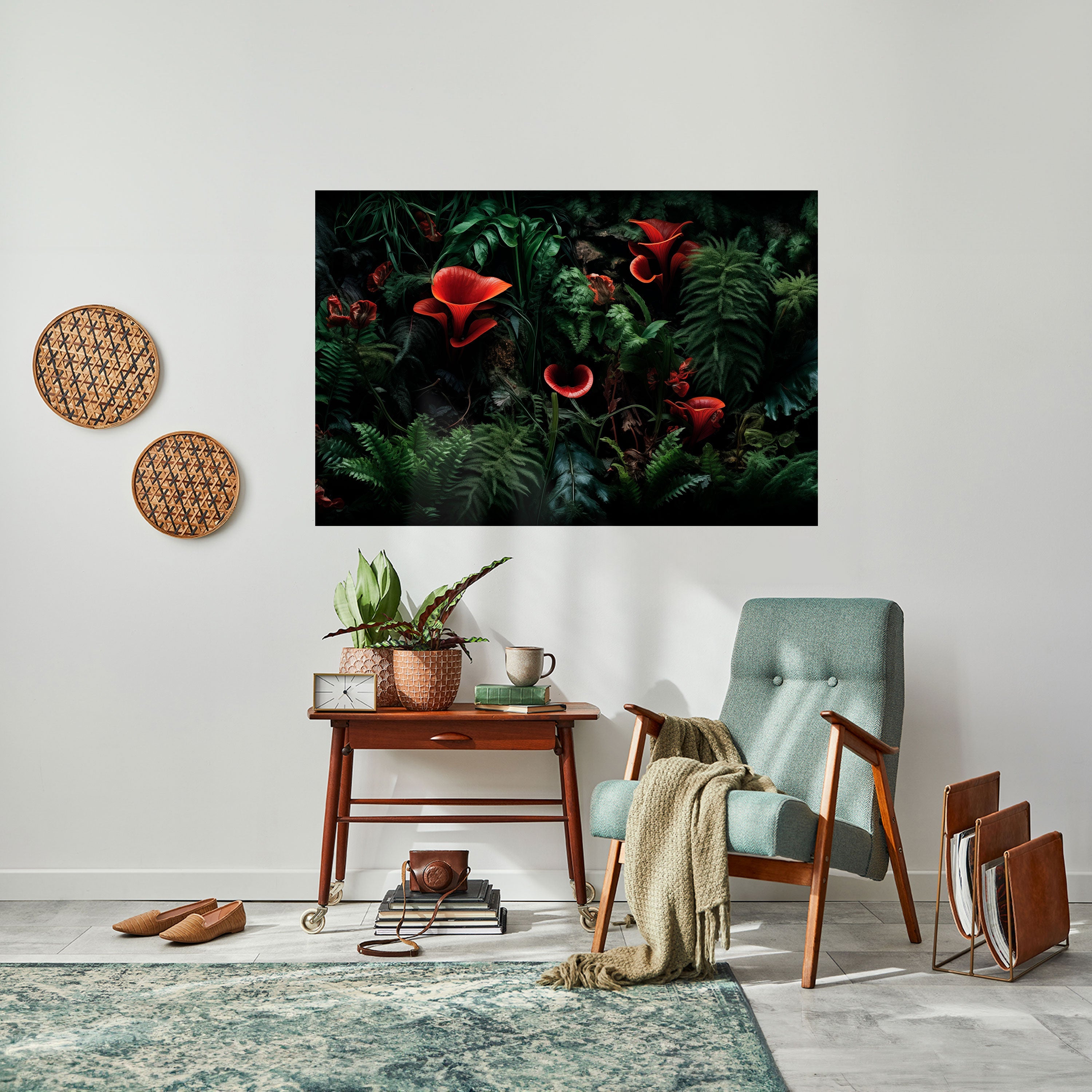 Affiche horizontale autocollante « CRIMSON FERNS »