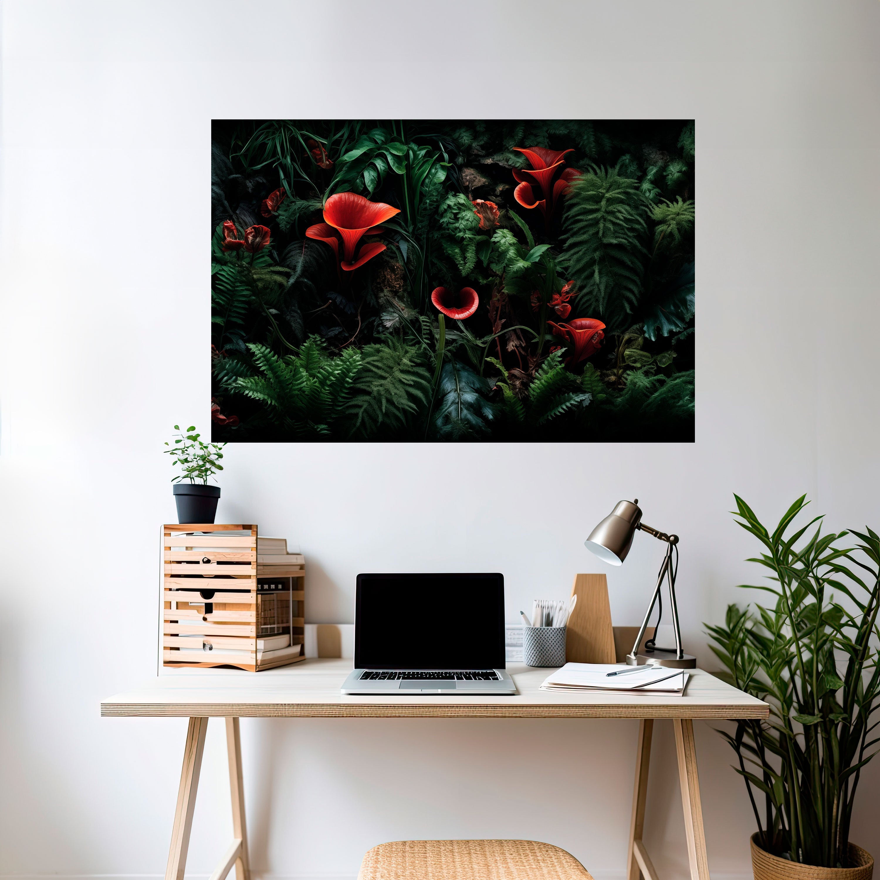 Affiche horizontale autocollante « CRIMSON FERNS »