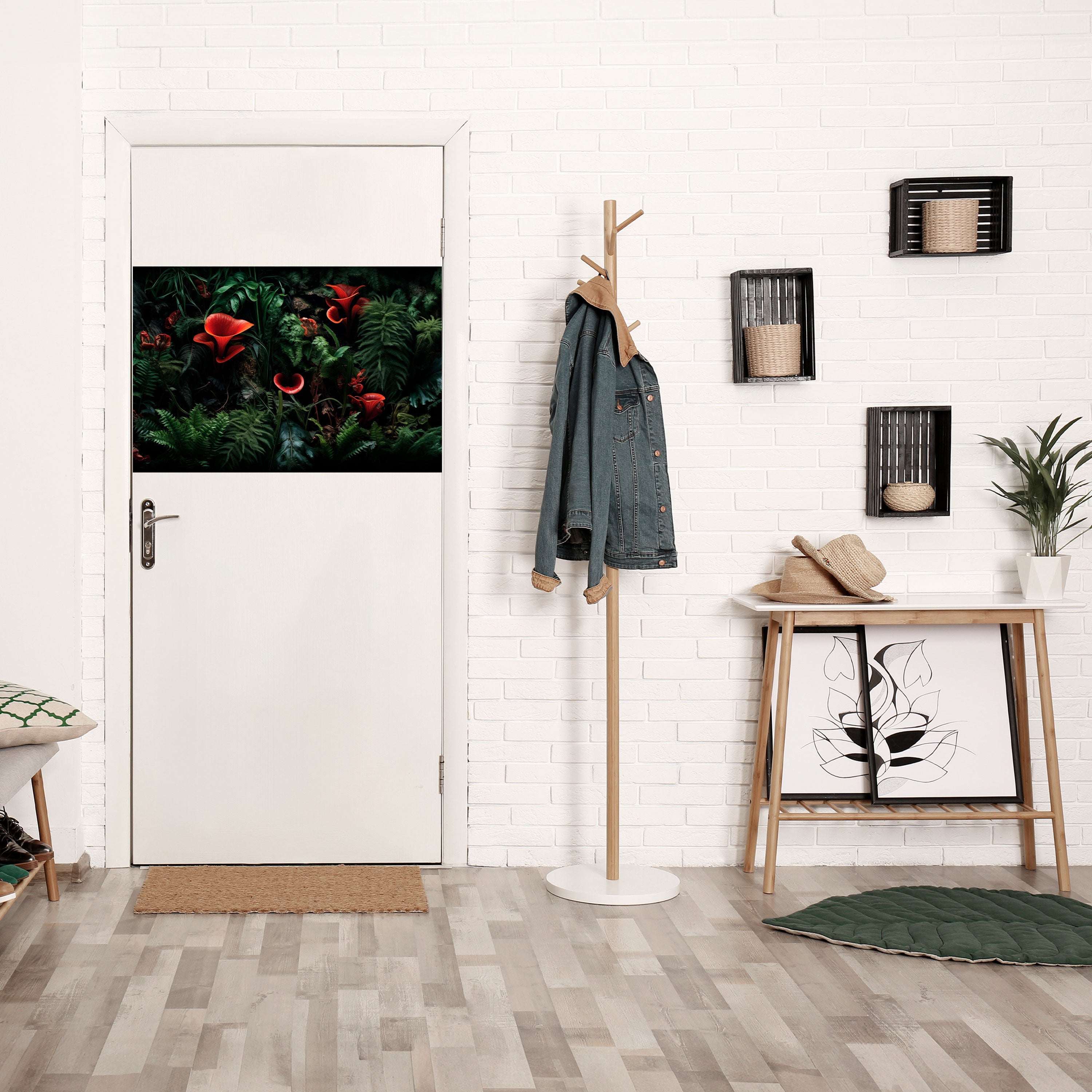 Affiche horizontale autocollante « CRIMSON FERNS »