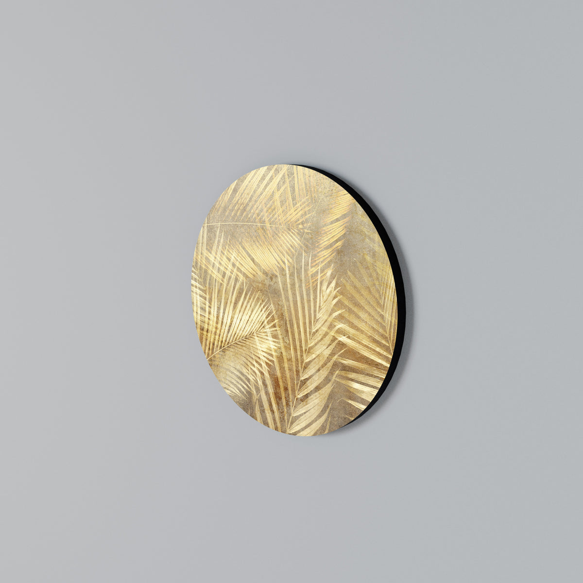 GOLDEN PALM DREAMSCAPE Round Wall Art