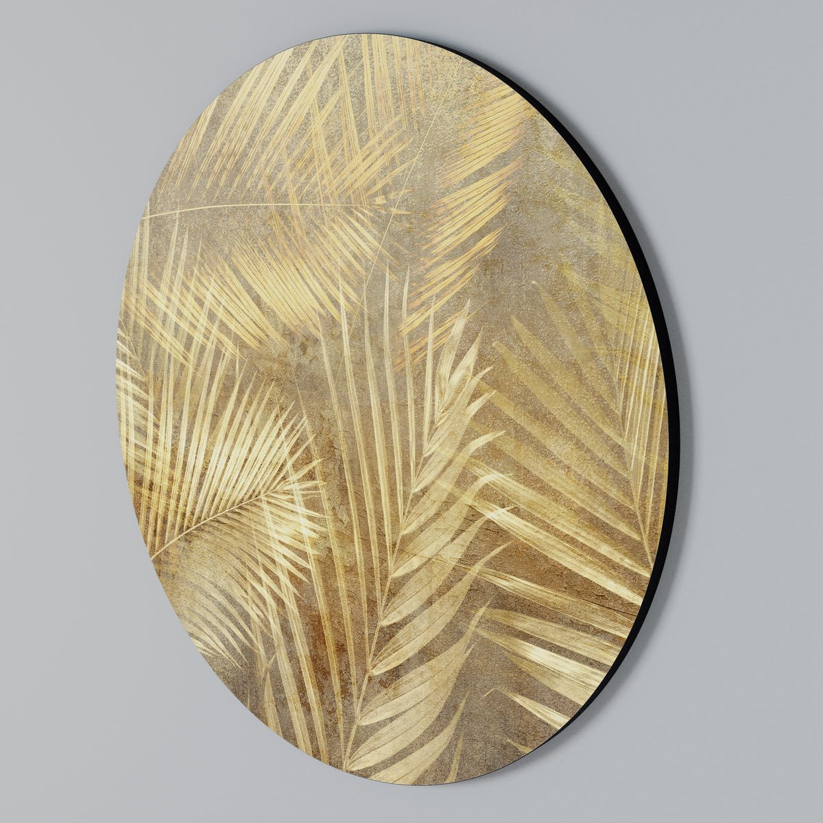 GOLDEN PALM DREAMSCAPE Round Wall Art