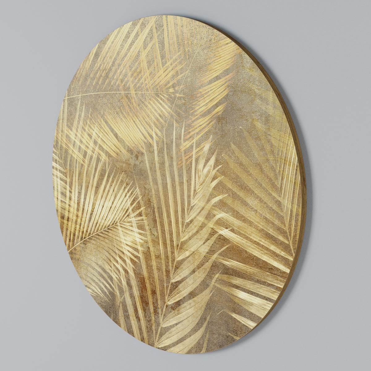 GOLDEN PALM DREAMSCAPE Round Wall Art