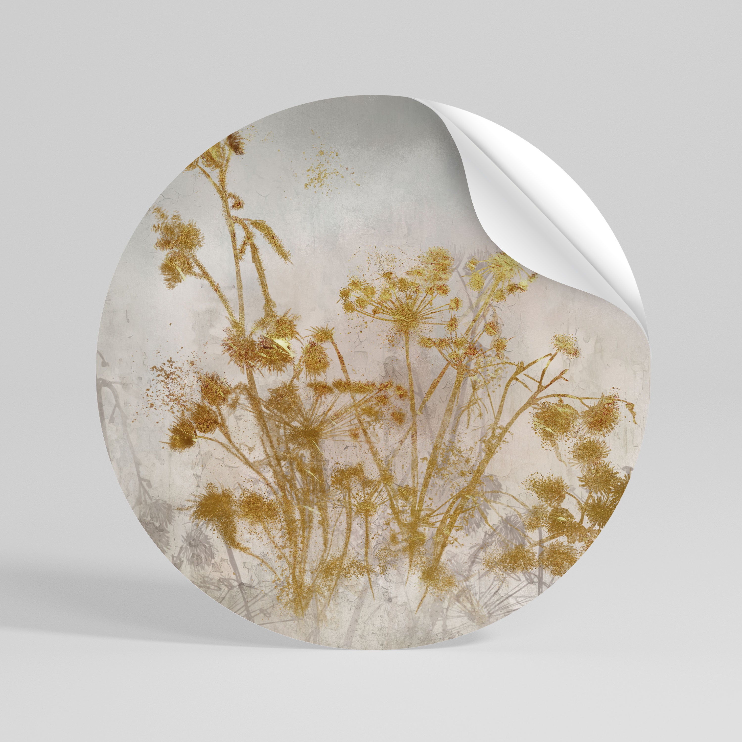 LONESOME SPRIG Peel and Stick Round Sticker