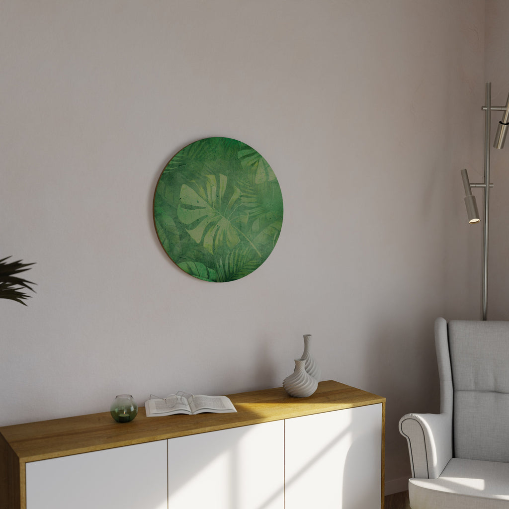 SYMPHONIE VERTE SUBTILE Art mural rond
