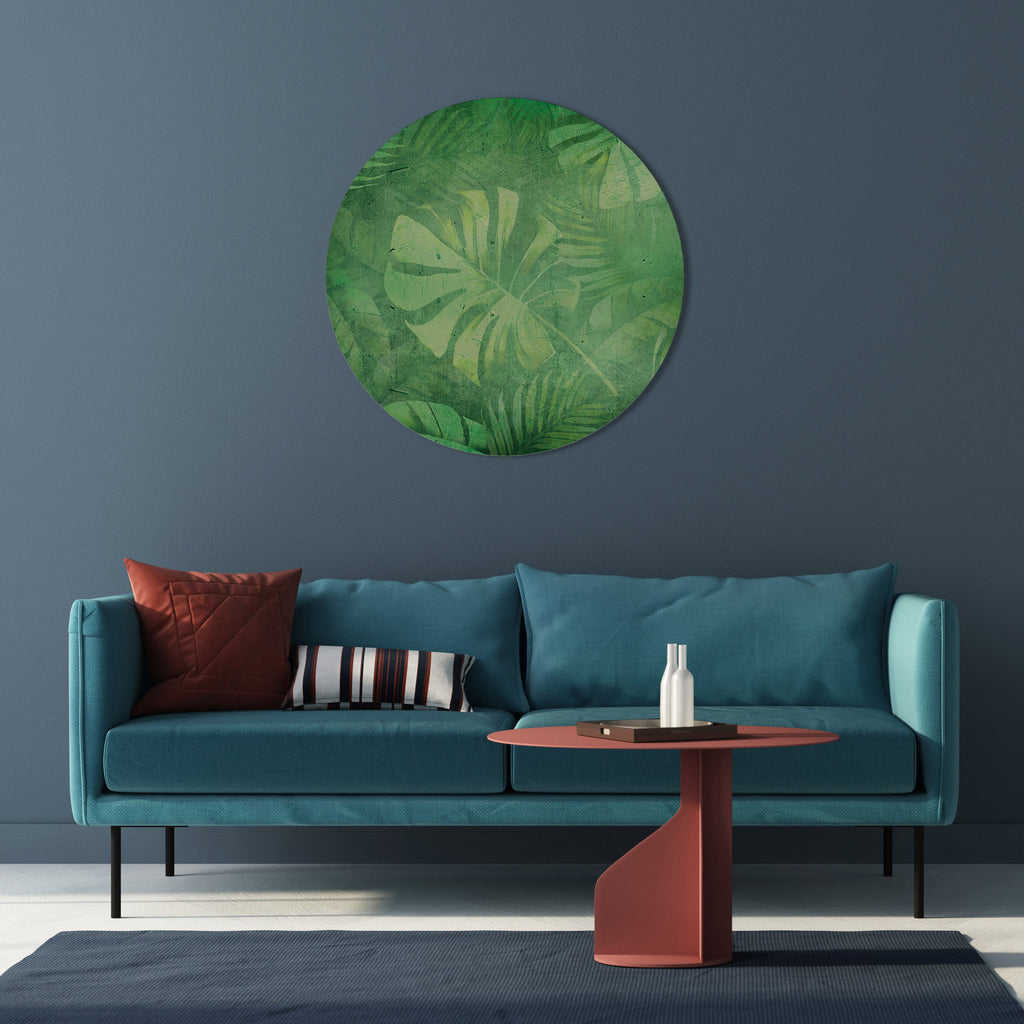 SYMPHONIE VERTE SUBTILE Art mural rond