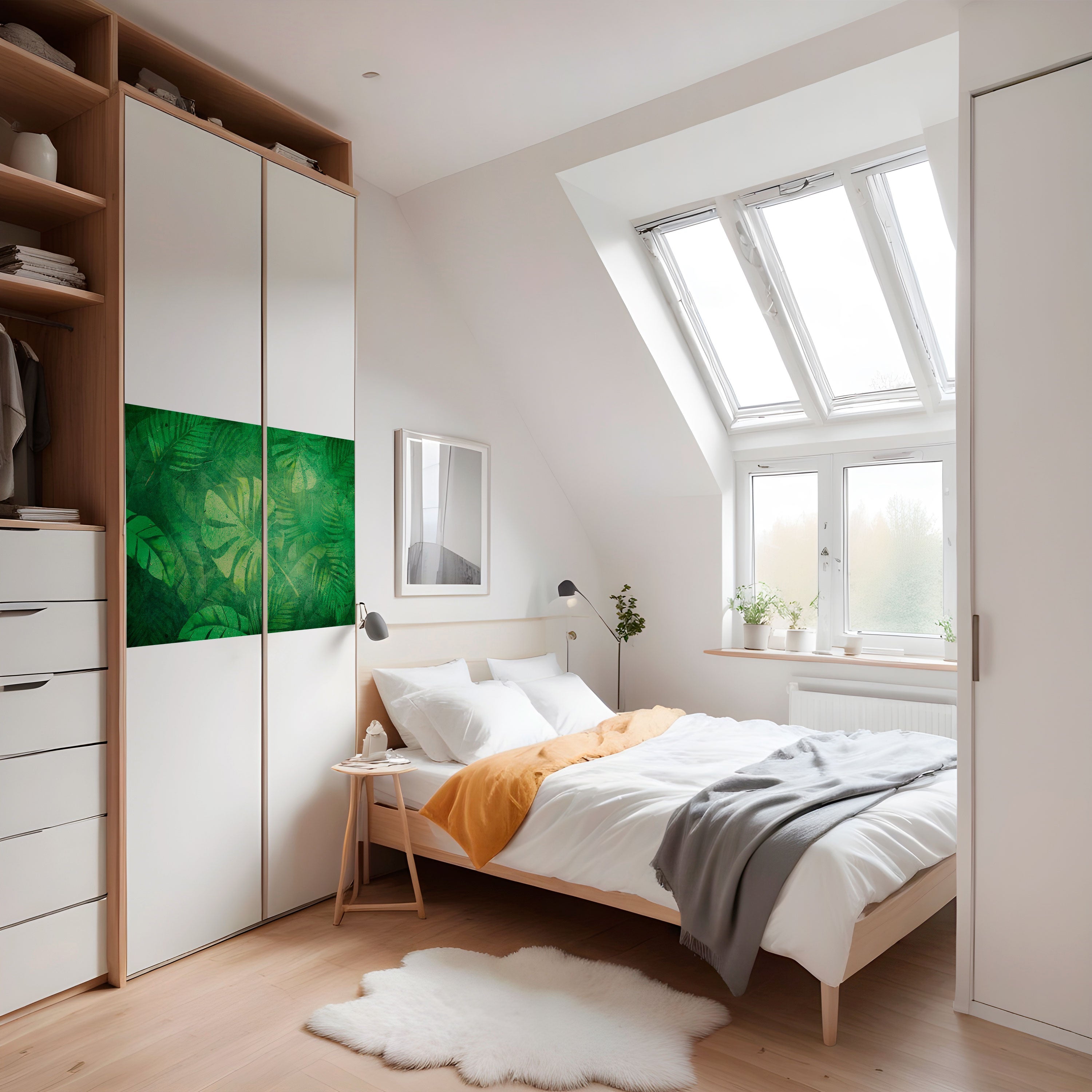 Affiche horizontale autocollante SUBTLE GREEN SYMPHONY