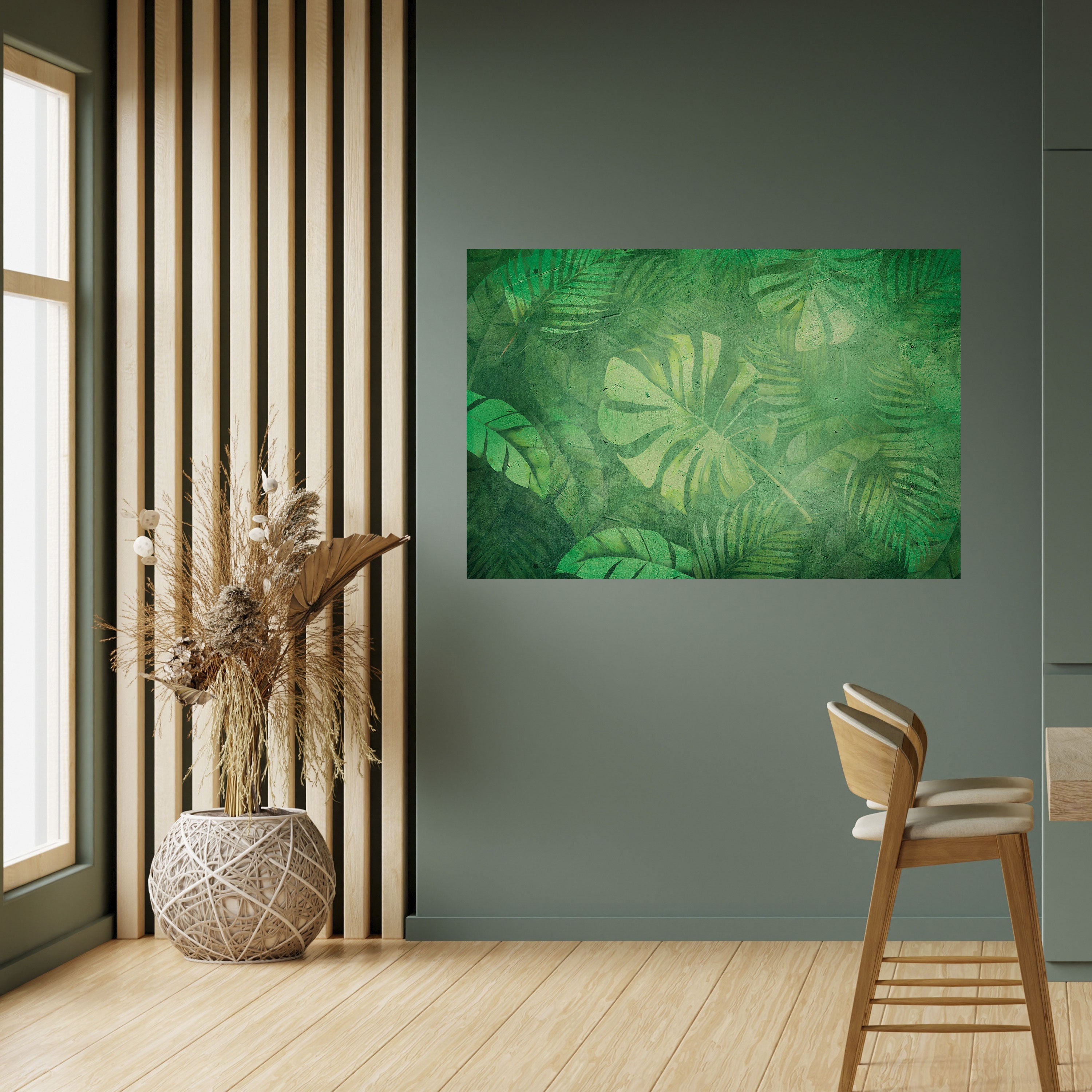 Affiche horizontale autocollante SUBTLE GREEN SYMPHONY