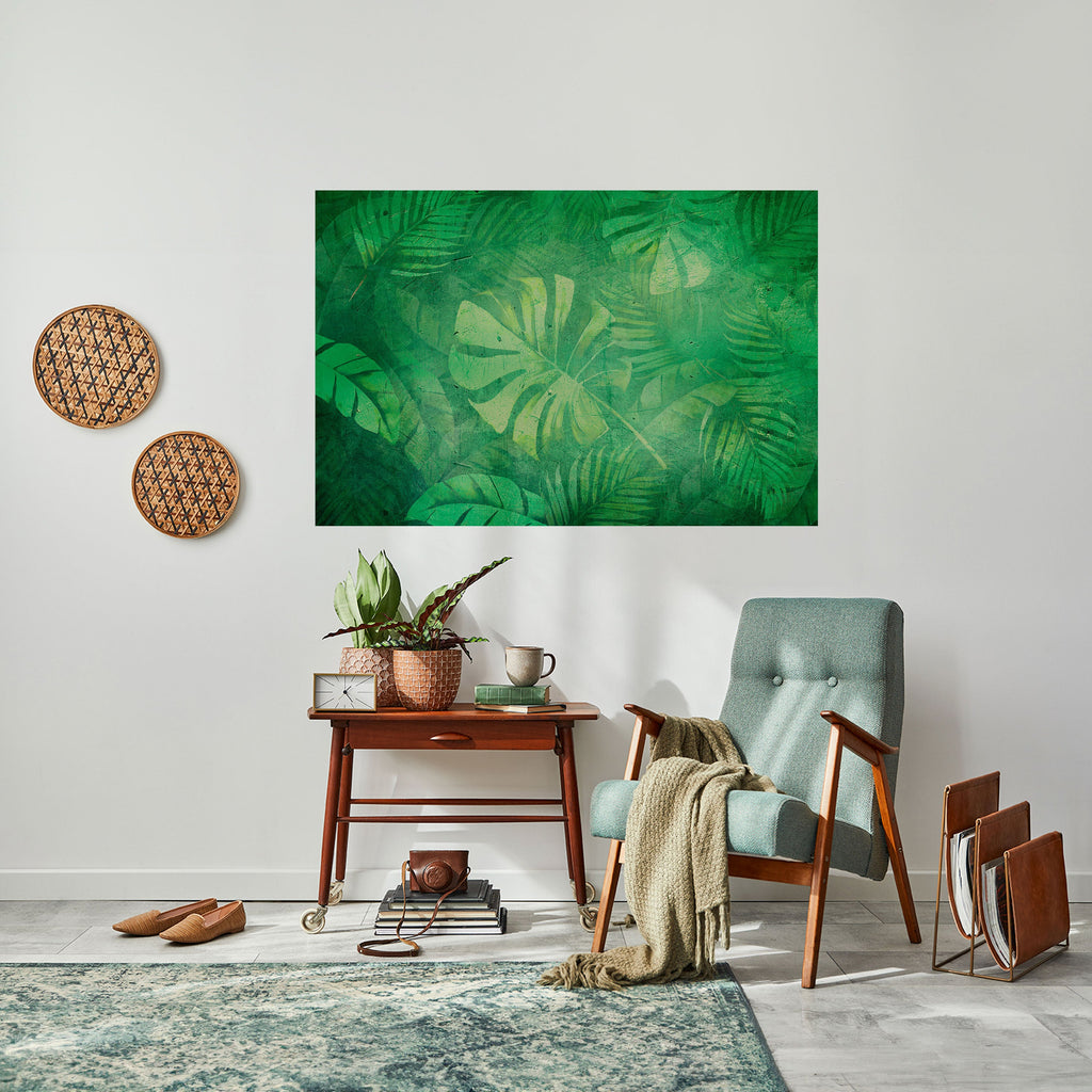 Affiche horizontale autocollante SUBTLE GREEN SYMPHONY