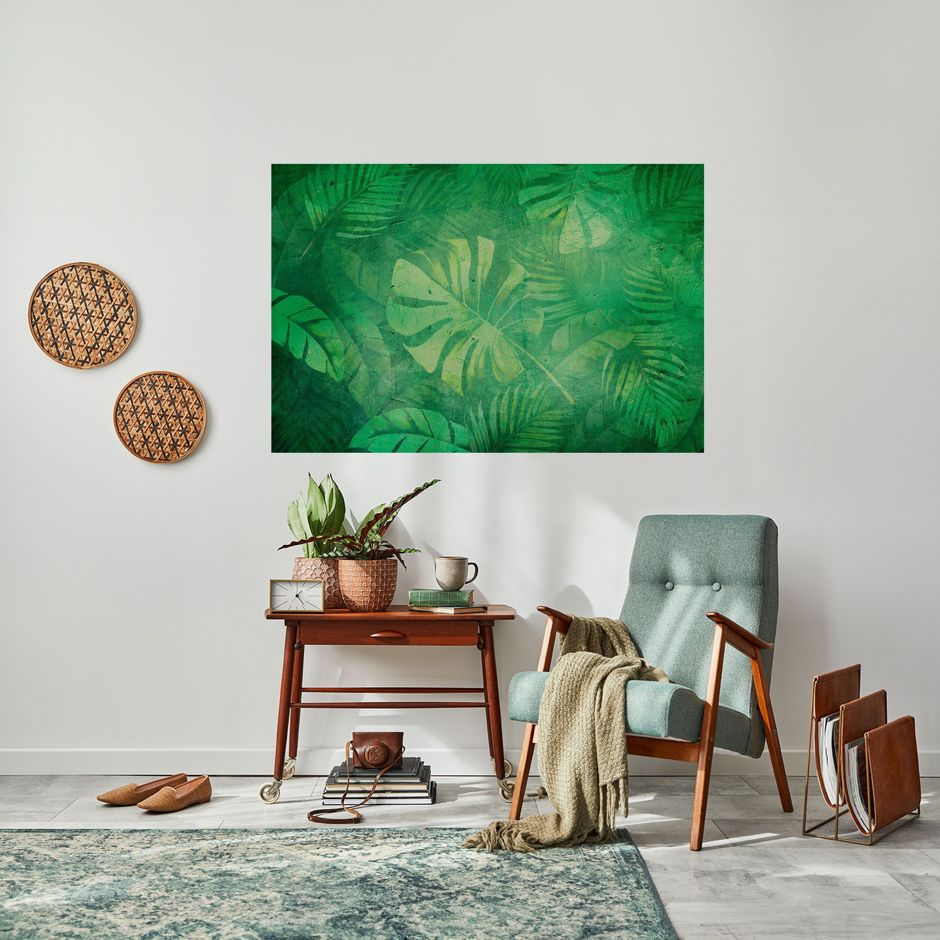 Affiche horizontale autocollante SUBTLE GREEN SYMPHONY