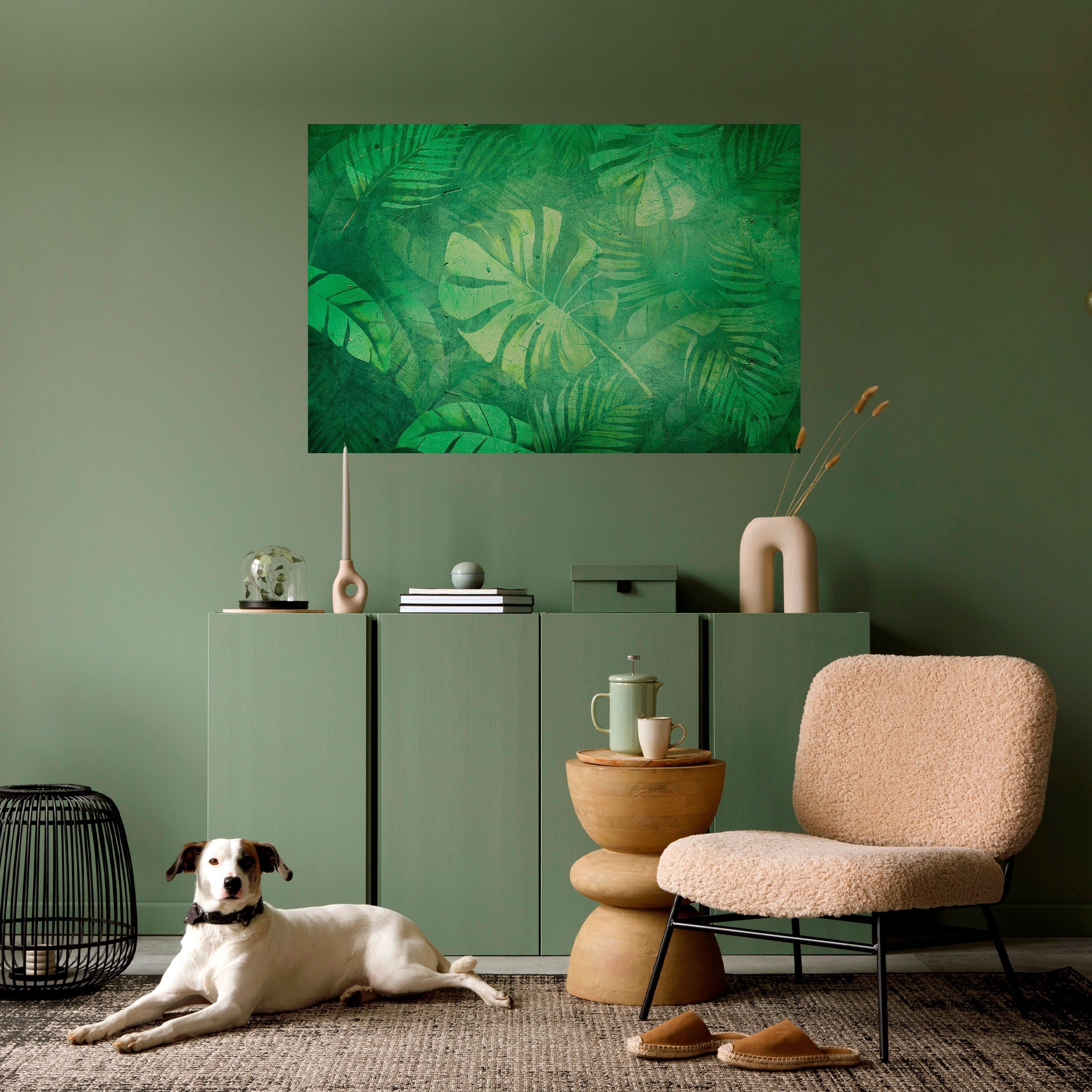 Affiche horizontale autocollante SUBTLE GREEN SYMPHONY