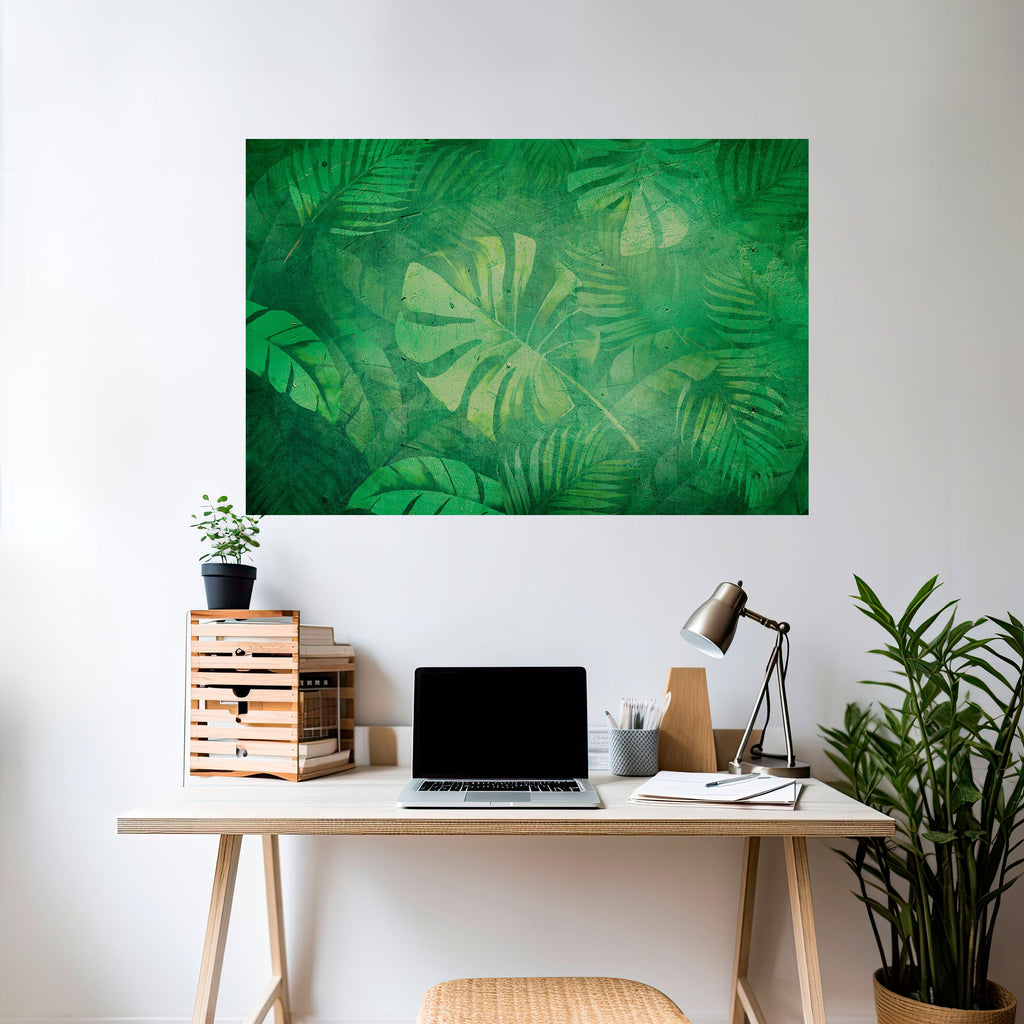 Affiche horizontale autocollante SUBTLE GREEN SYMPHONY