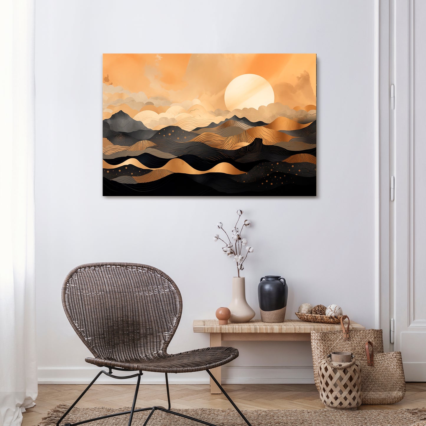MYSTICAL SUNSET HORIZON Horizontal Canvas Print